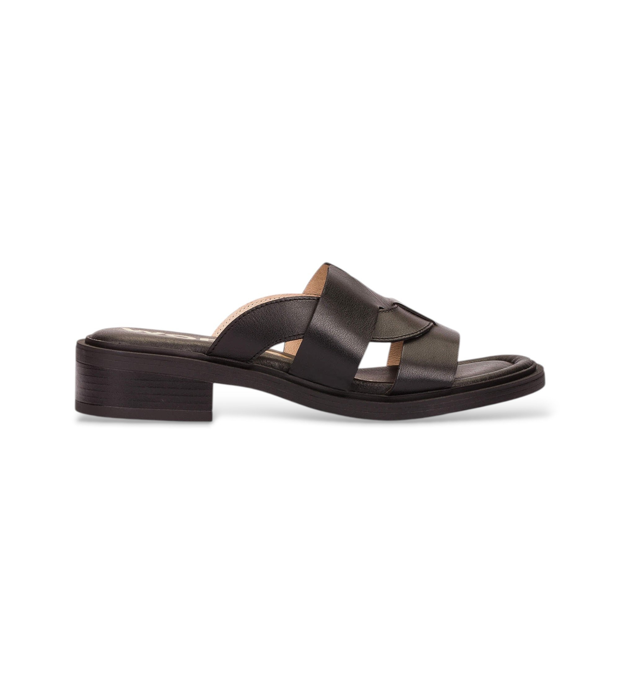 Wonders für Damen. B-9611 Wave Sandalen schwarz (42), Leder, 3 bis 5 cm, Keine, Lässig