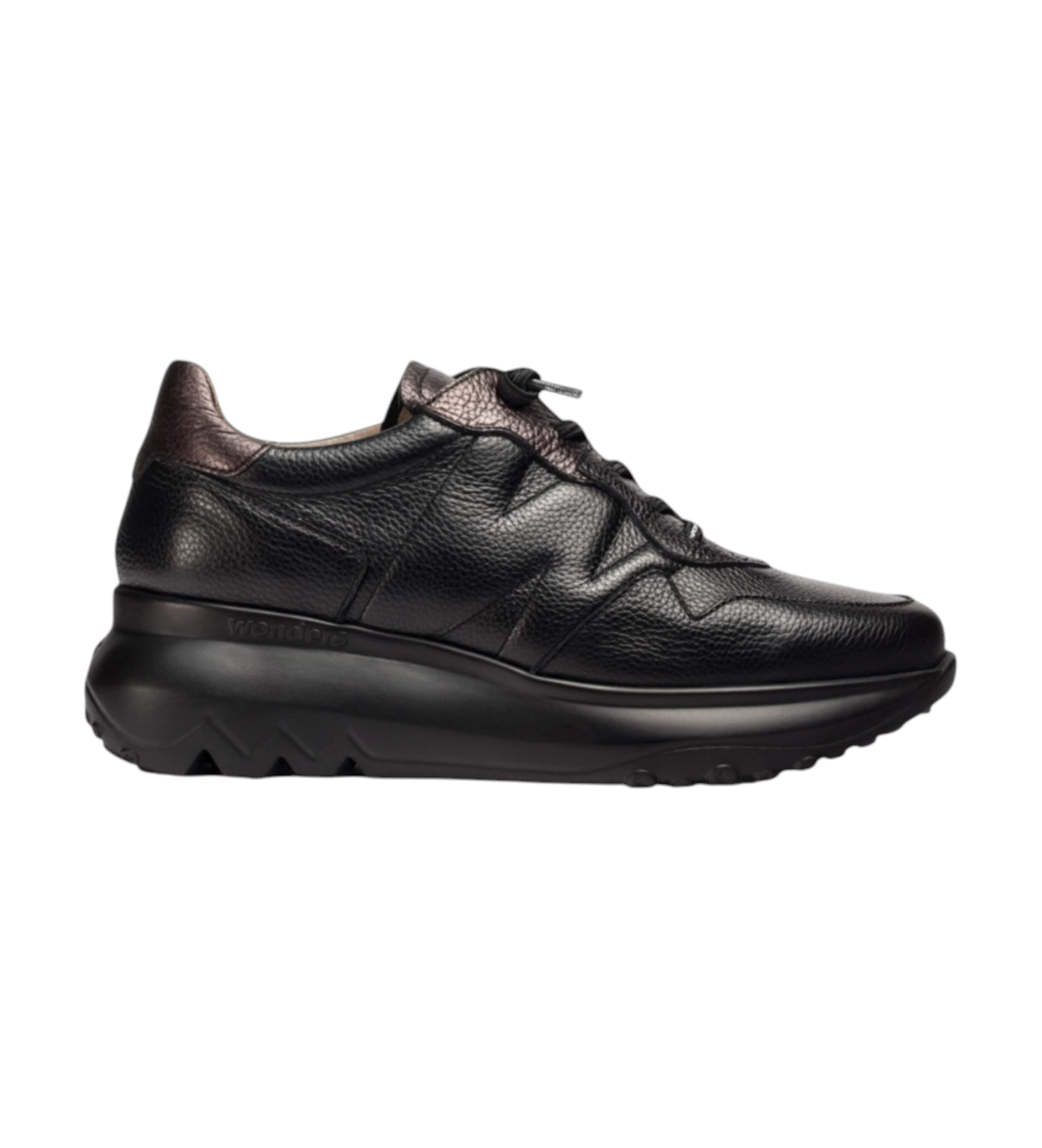 Wonders für Damen. A-4010_941_5792 Ultrafly 10 Lederschuhe schwarz (35), Wohnung, 3 bis 5 cm, Schnürsenkel, Lässig