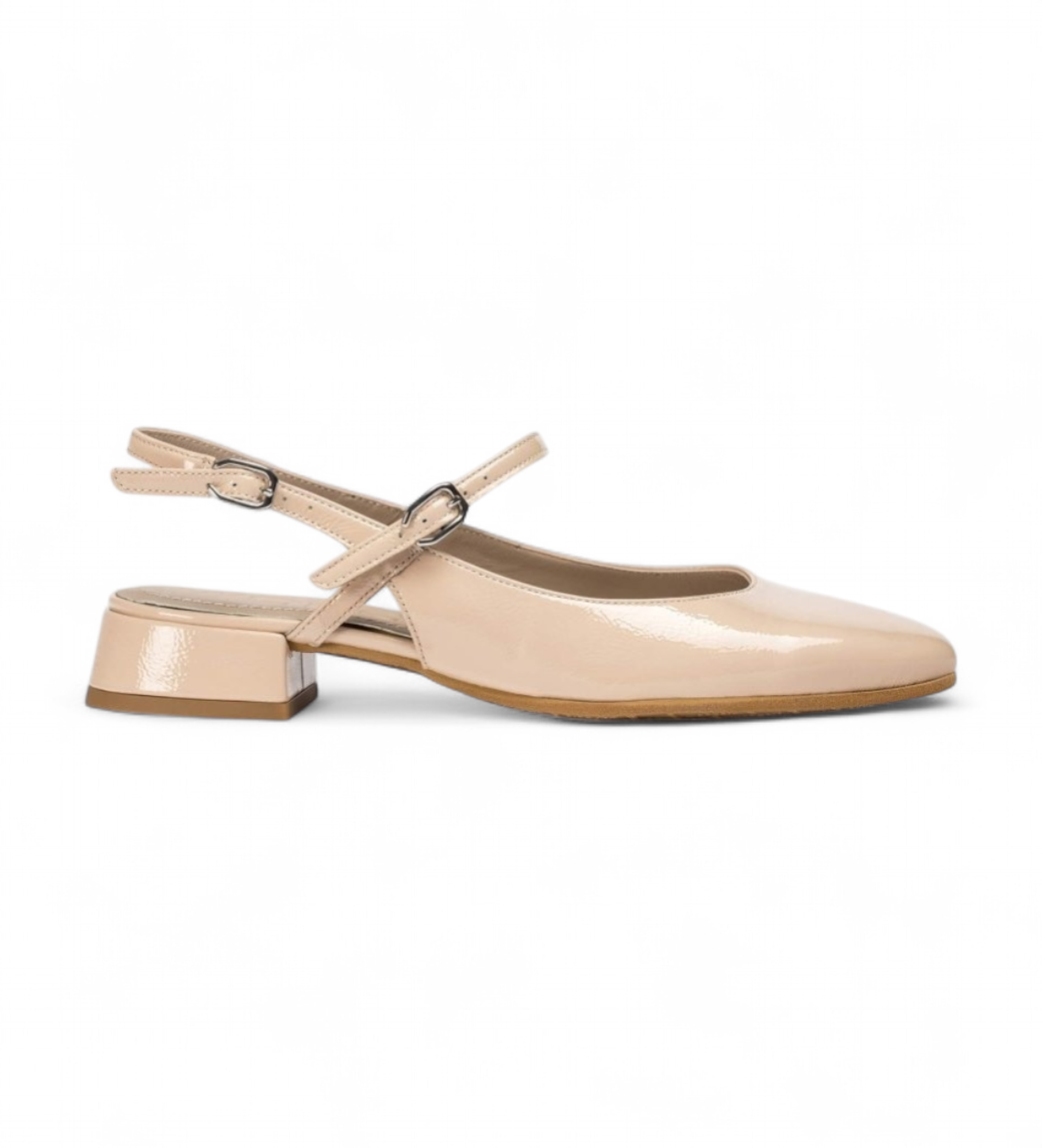 Wonders für Damen. B-9703_2024_6610 Oriana nackte Lederschuhe (39), 1 bis 3 cm, Schnalle, Lässig, Klassisch, Lackleder