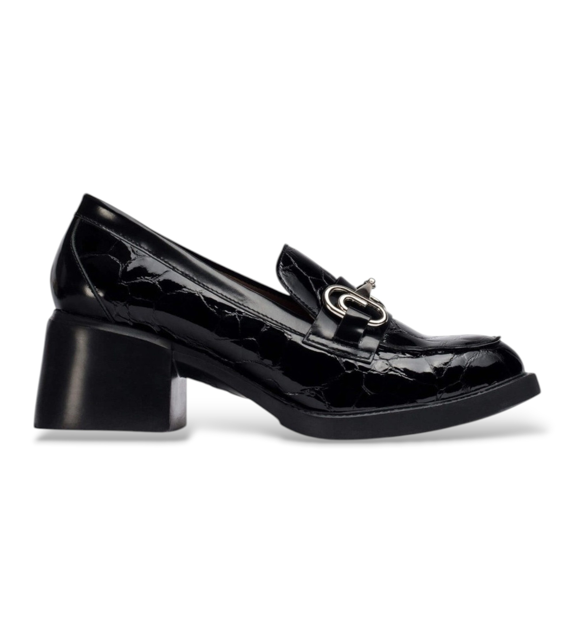 Wonders für Damen. G-6151_5521_5792 Leder-Mokassins Chuck Schwarz (36), 5 bis 8 cm, Keine, Lässig, Klassisch, Lackleder