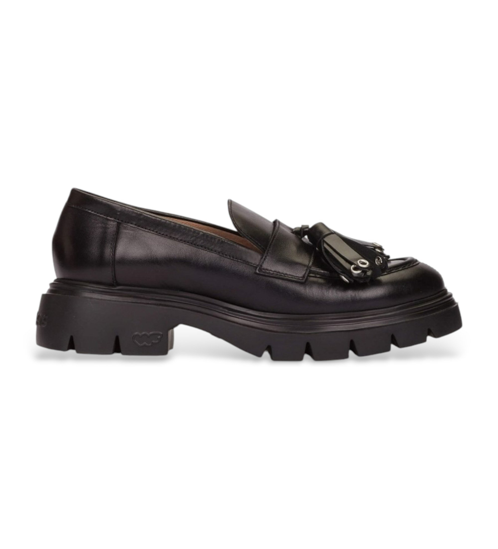 Wonders für Damen. A-4303 Bones Leder-Slipper schwarz (41), 3 bis 5 cm, Keine, Lässig