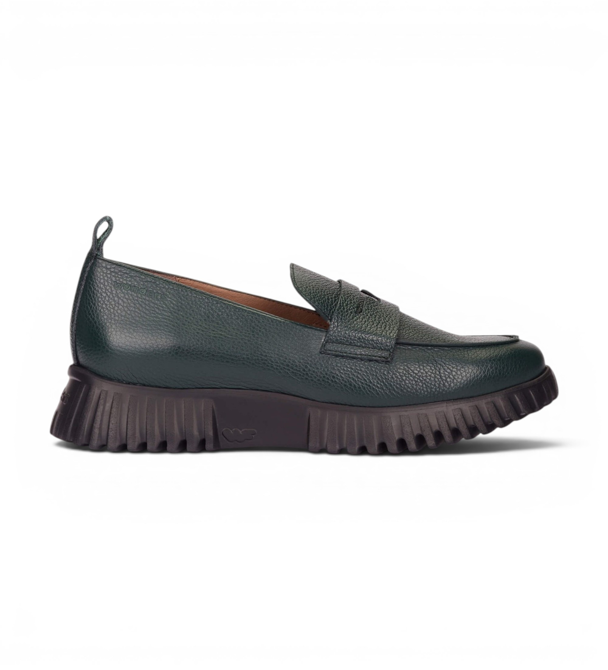 Wondersvoor vrouwen. A-4420 Flexfly 20 leren instappers groen (40), Leer, Plat, Geen, Casual