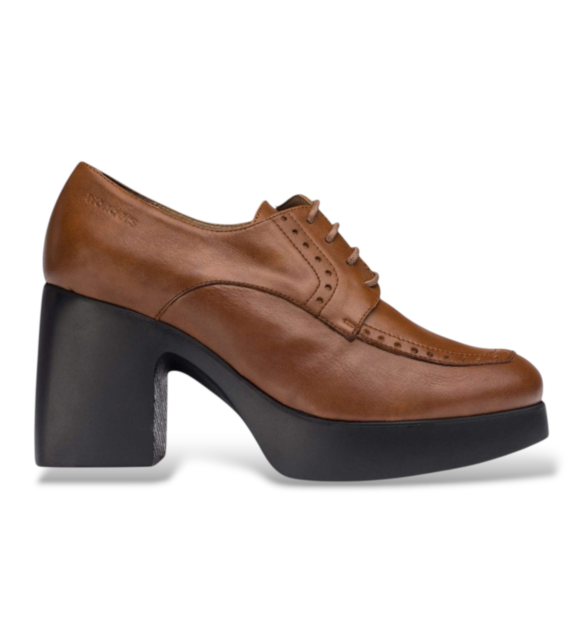 Wonders für Damen. H-4962_2525_2725 Leder-Mokassins Mercedes Braun (39), 5 bis 8 cm, Schnürsenkel, Lässig