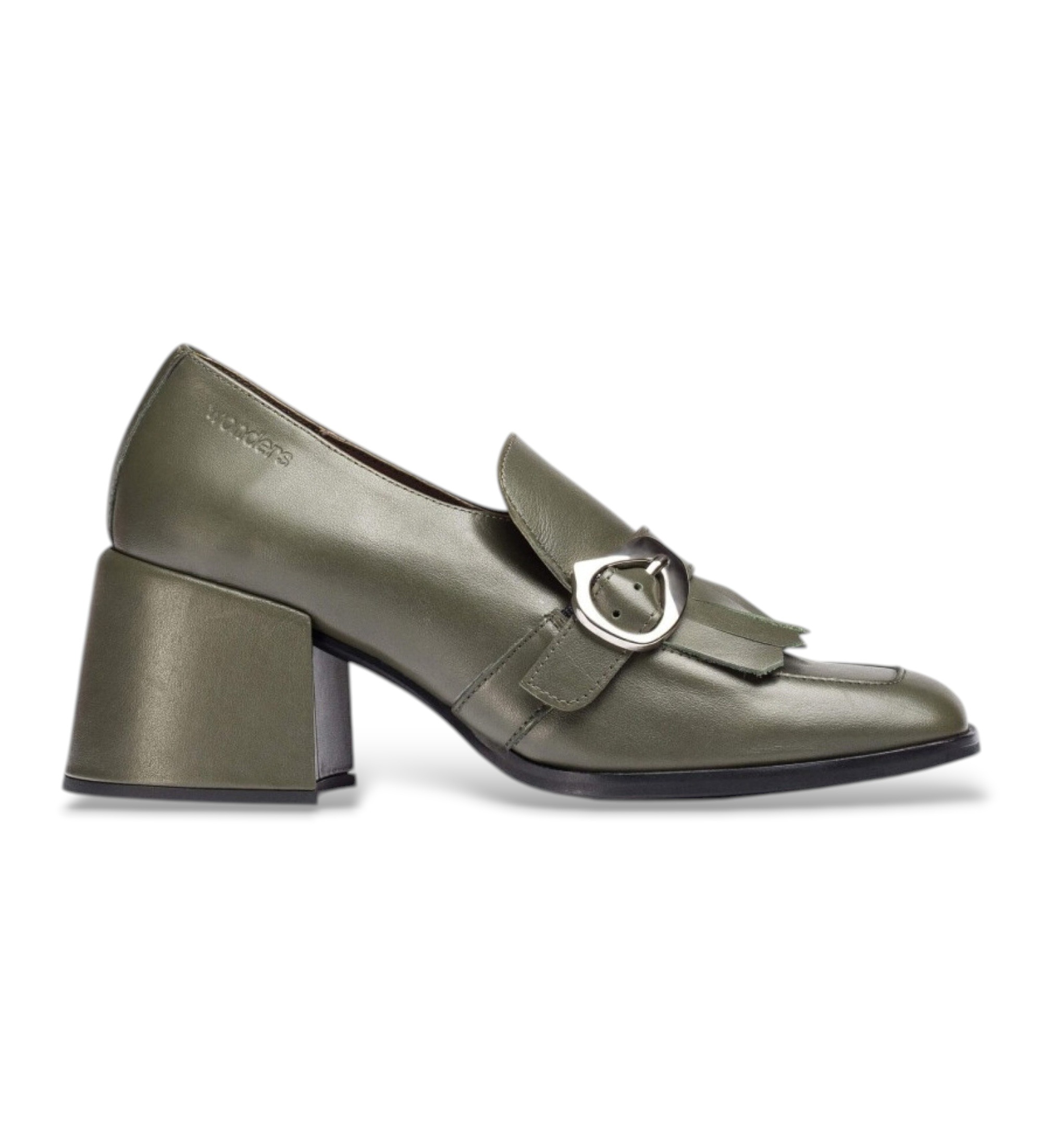 Wonders für Damen. H-6401_1960_306 Leder-Mokassins Victoria 01 Grün (36), 5 bis 8 cm, Keine, Lässig, Klassisch