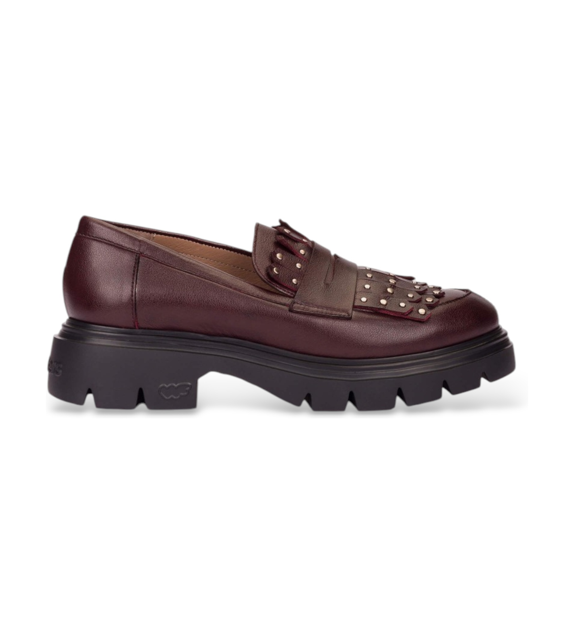 Wonders für Damen. A-4315_5716_9834 Mokassins BONES 15 Bordeaux (40), Leder, Rot, 1 bis 3 cm, Keine, Lässig
