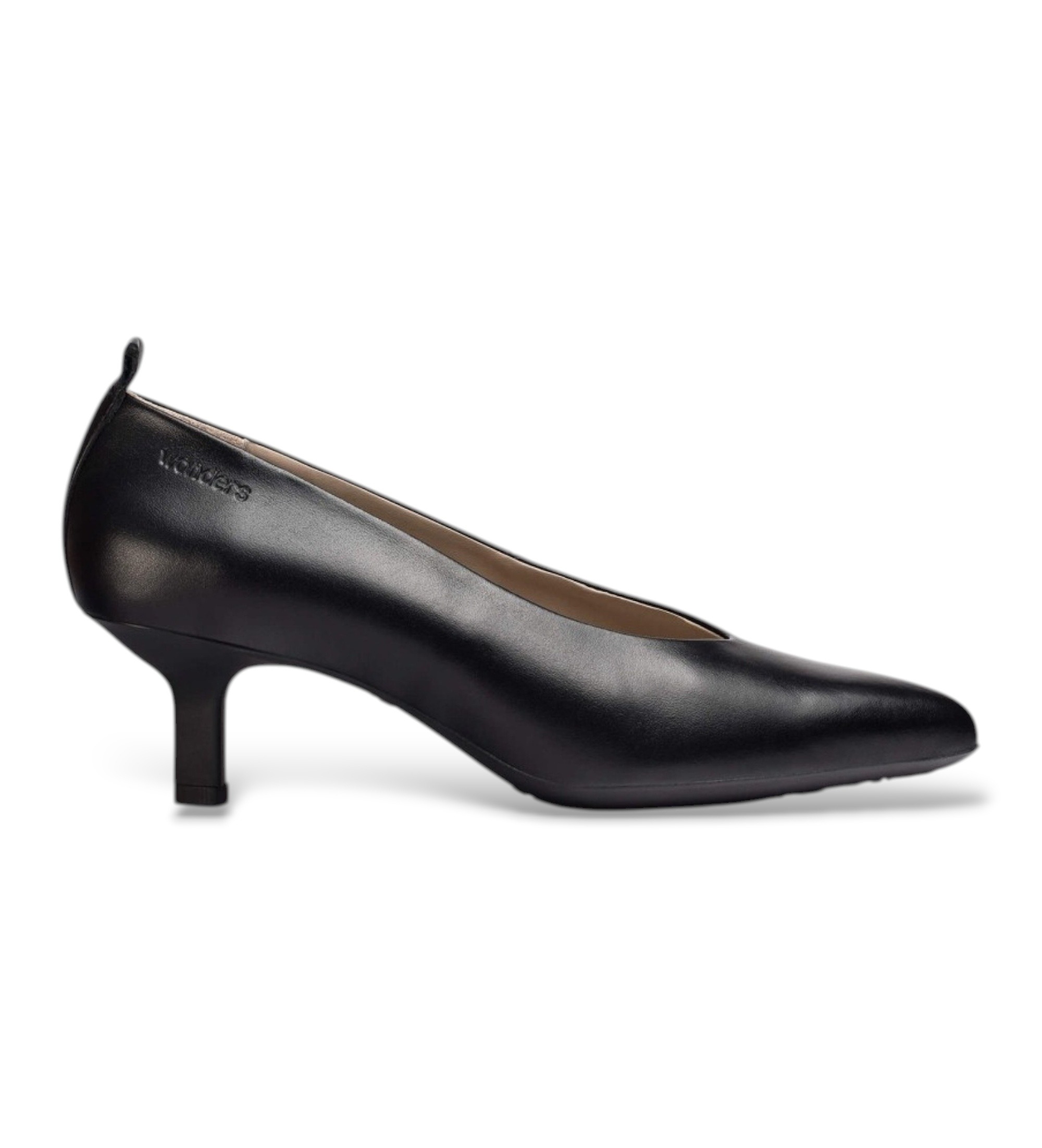 Wonders für Damen. G-7102_3465_5792 Leder Schuhe Flexfit 02 Schwarz (38), 3 bis 5 cm, Keine, Lässig, Klassisch