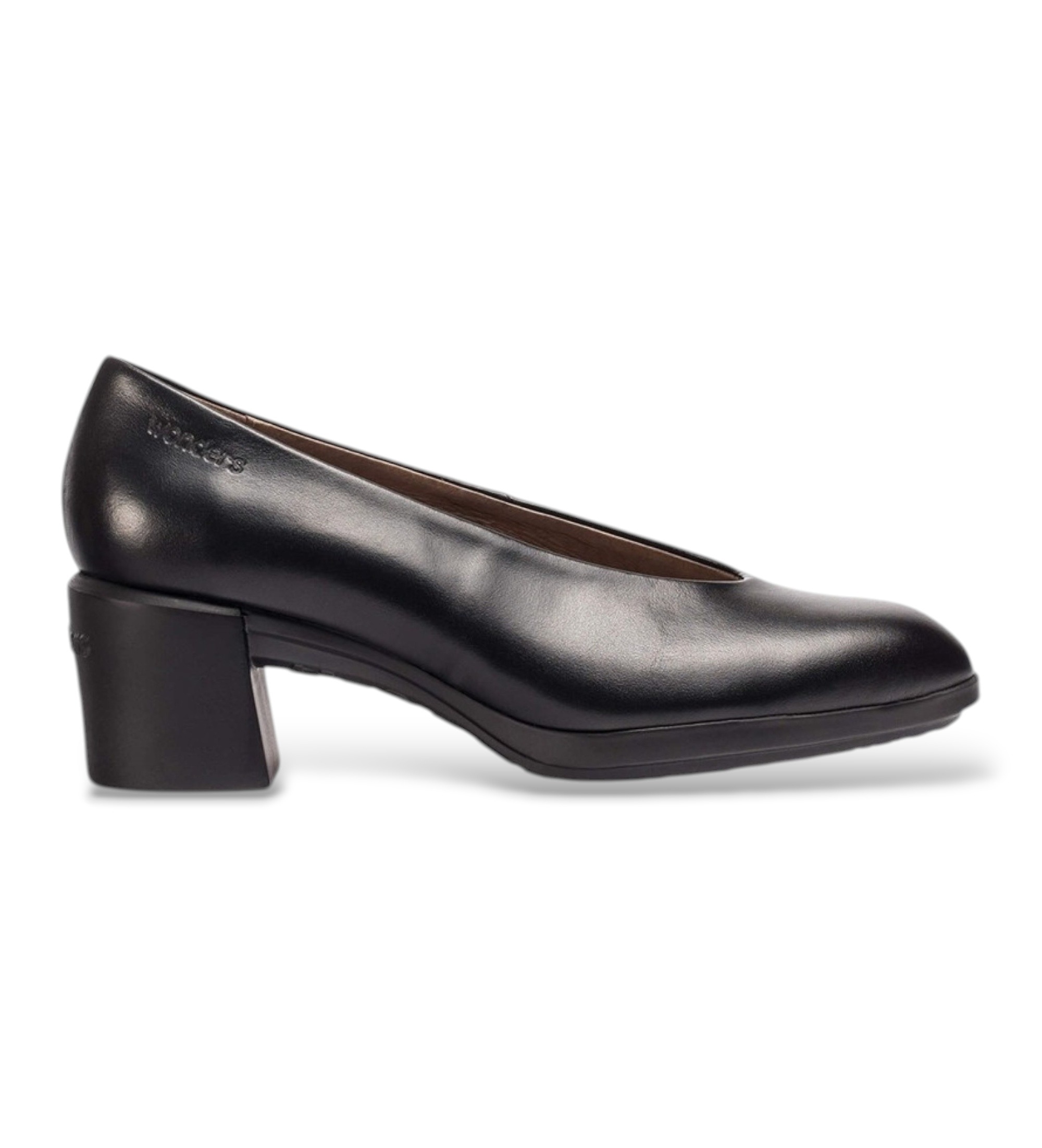 Wonders für Damen. H-6701_2525_5792 Lederschuhe Reghost 01 Schwarz (40), 3 bis 5 cm, Keine, Lässig, Klassisch
