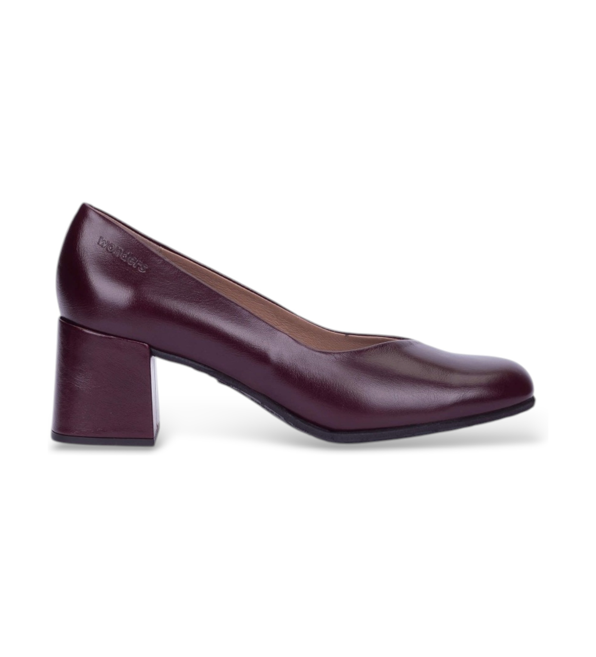 Wonders für Damen. H-7001_5728_9834 Schuhe aus Leder ELIA 01 Bordeaux (39), Rot, 5 bis 8 cm, Keine, Lässig, Klassisch
