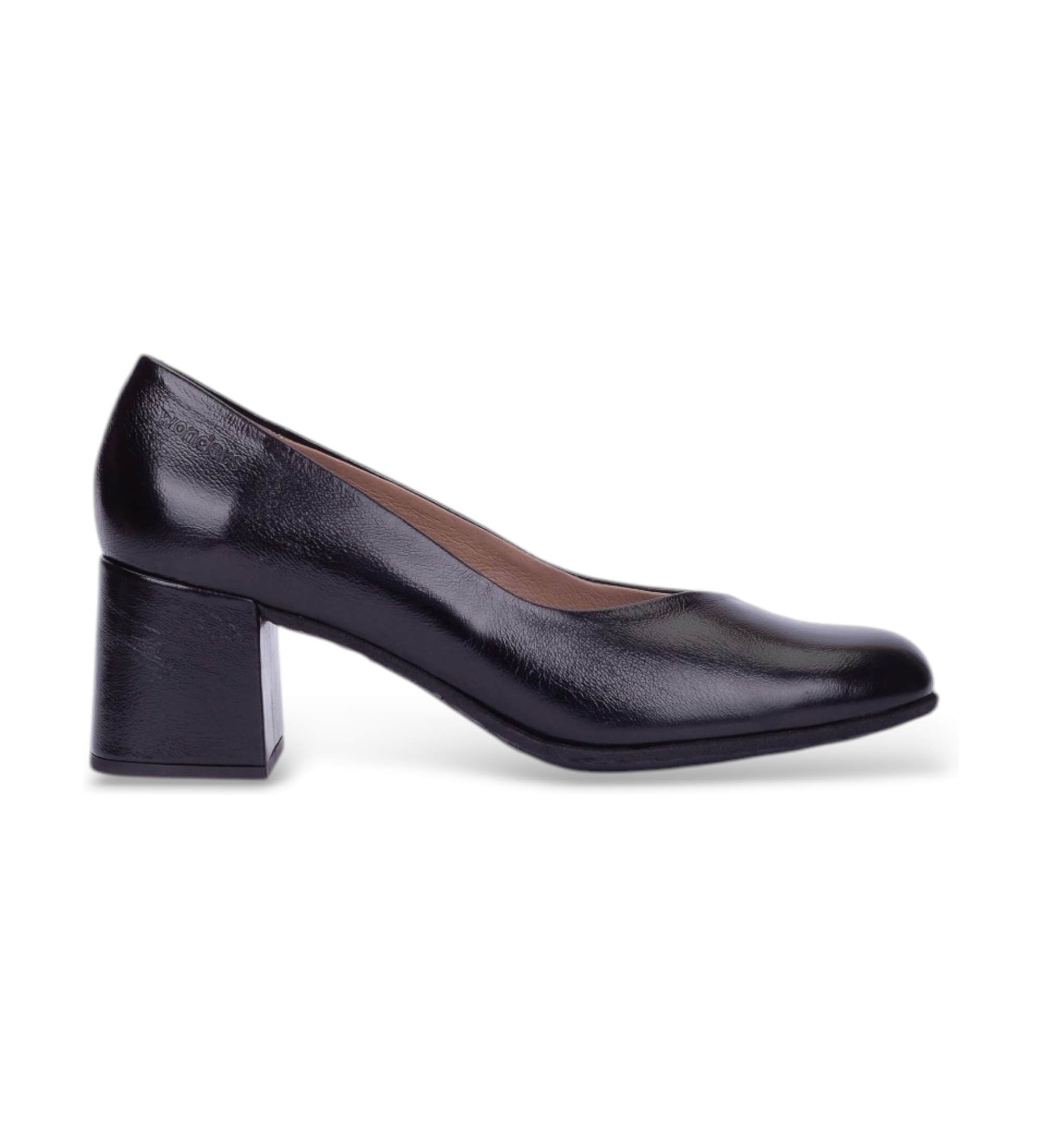 Wonders für Damen. H-7001_5728_5792 Schuhe aus Leder ELIA 01 Schwarz (38), 5 bis 8 cm, Keine, Lässig, Klassisch