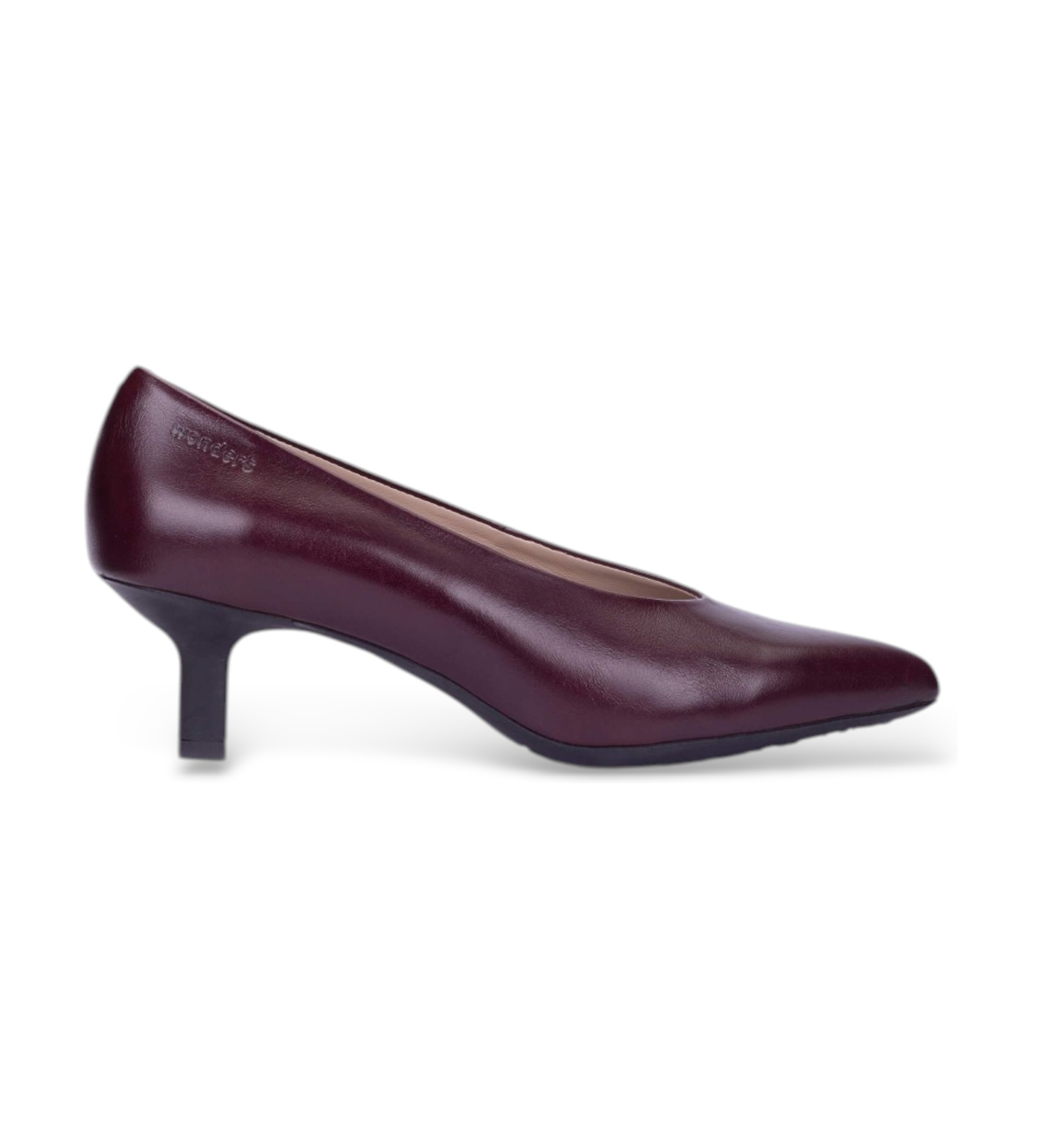 Wonders für Damen. G-7141_5728_9834 Lederschuhe FLEXFIT 41 Bordeaux (38), Rot, 3 bis 5 cm, Keine, Lässig, Klassisch