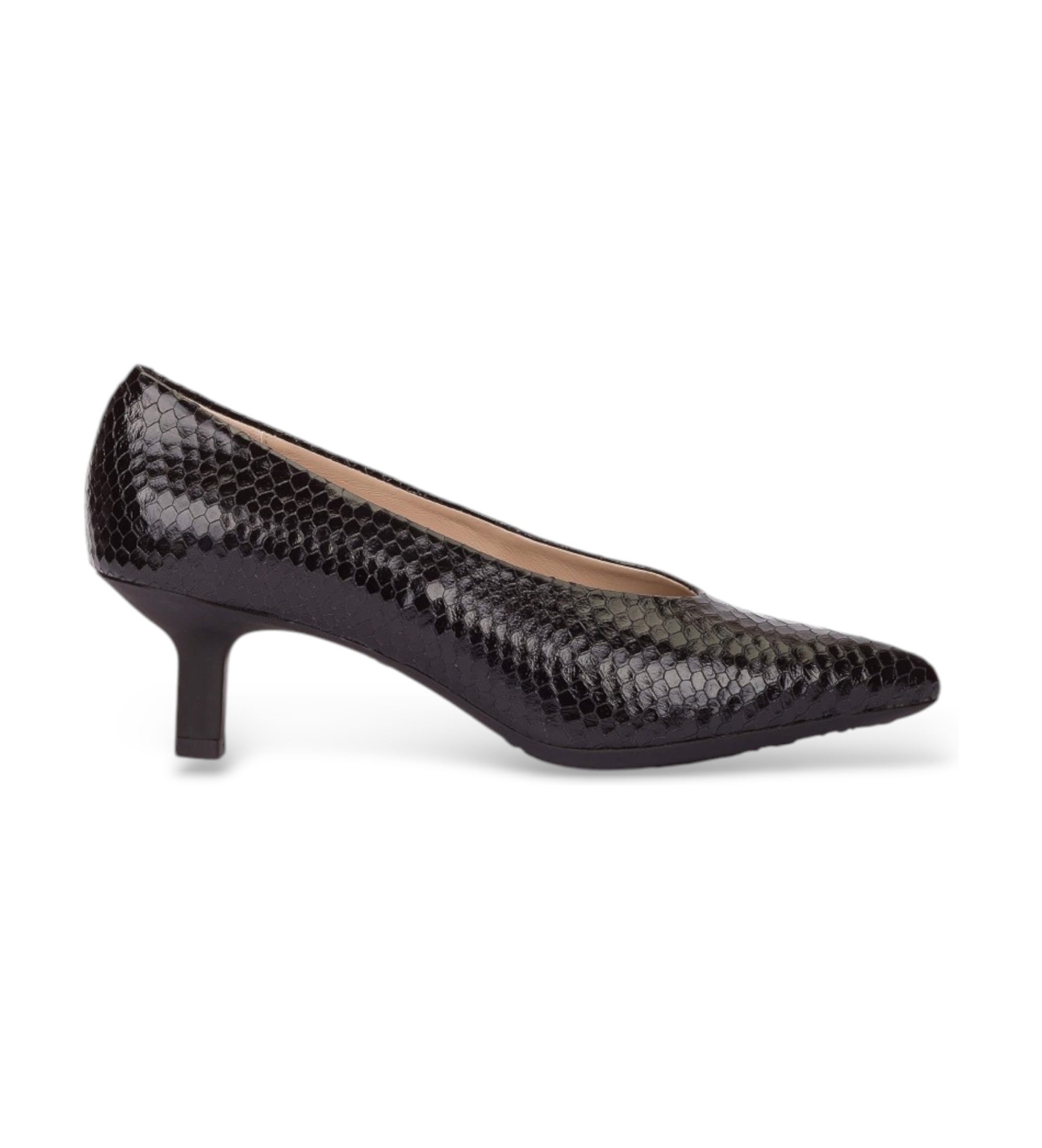 Wonders für Damen. G-7141_5714_5792 Leder-Schuhe FLEXFIT 41 Schwarz (37), 3 bis 5 cm, Keine, Lässig, Klassisch