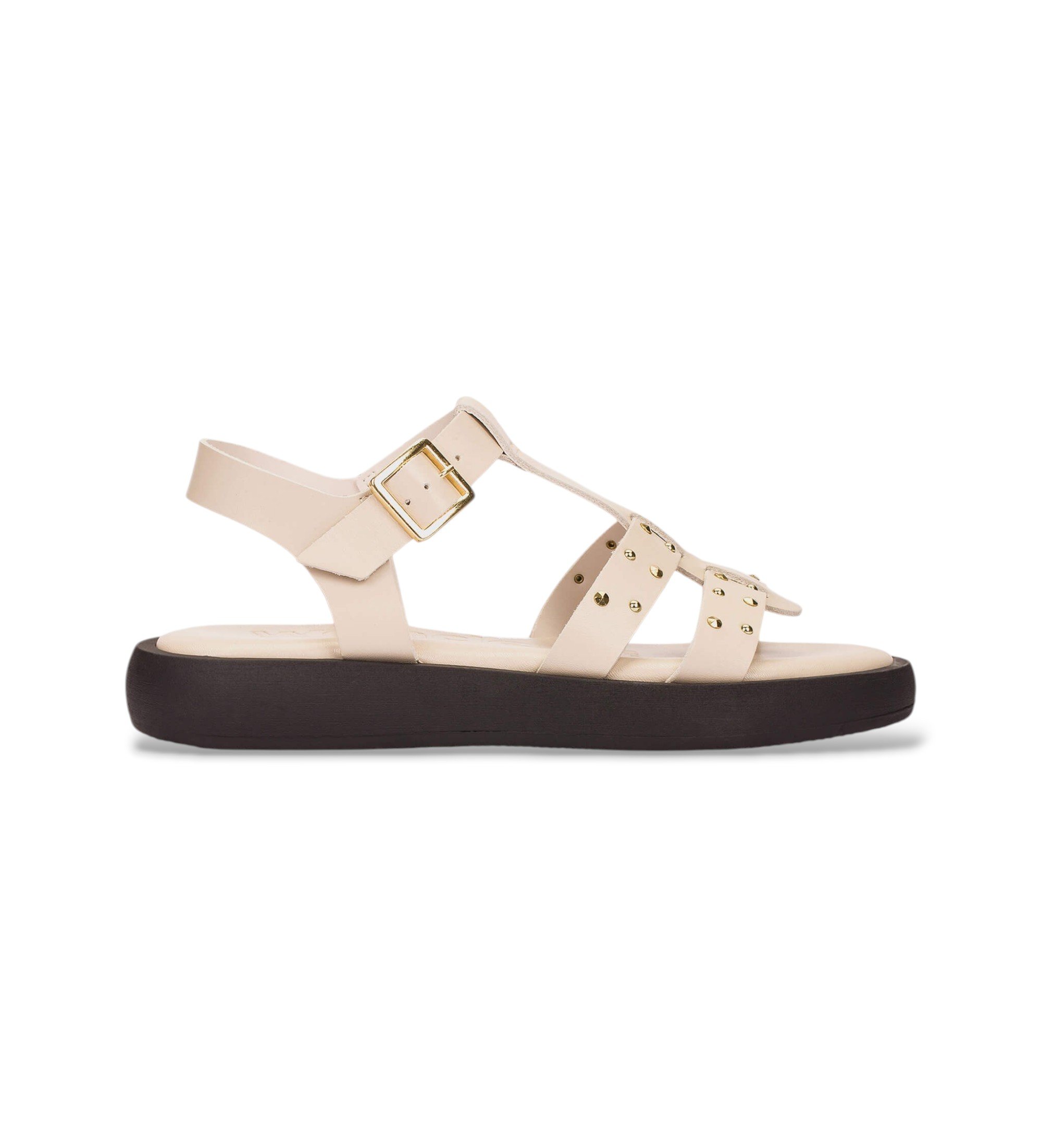 Wonders für Damen. AB-1567 Mousse-Ledersandalen (37), Beige, Wohnung, Schnalle, Lässig