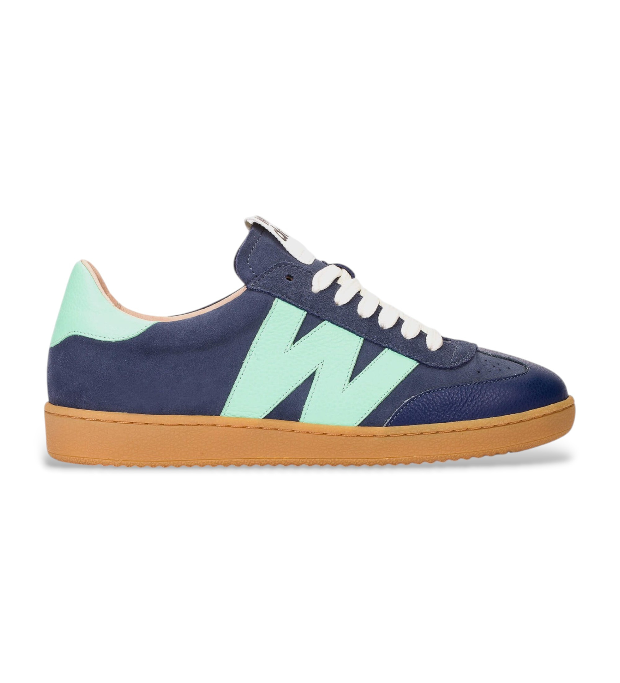 Wonders für Damen. AP-2001 Lederturnschuhe Nubia 01 blau (36), Wohnung, Schnürsenkel, Lässig