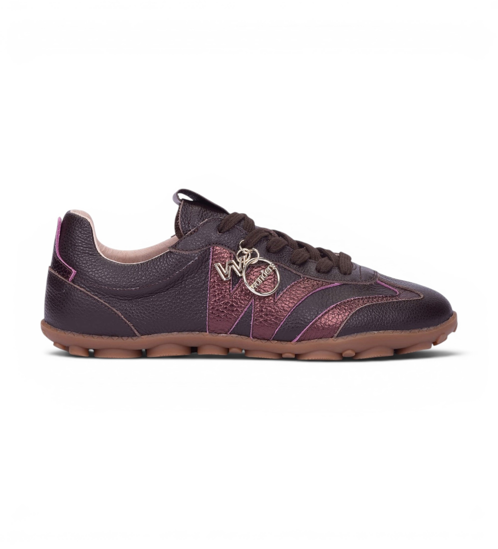 Wonders für Damen. AP-2105 Leder-Sneakers Nysa 05 braun (38), Wohnung, Schnürsenkel, Lässig