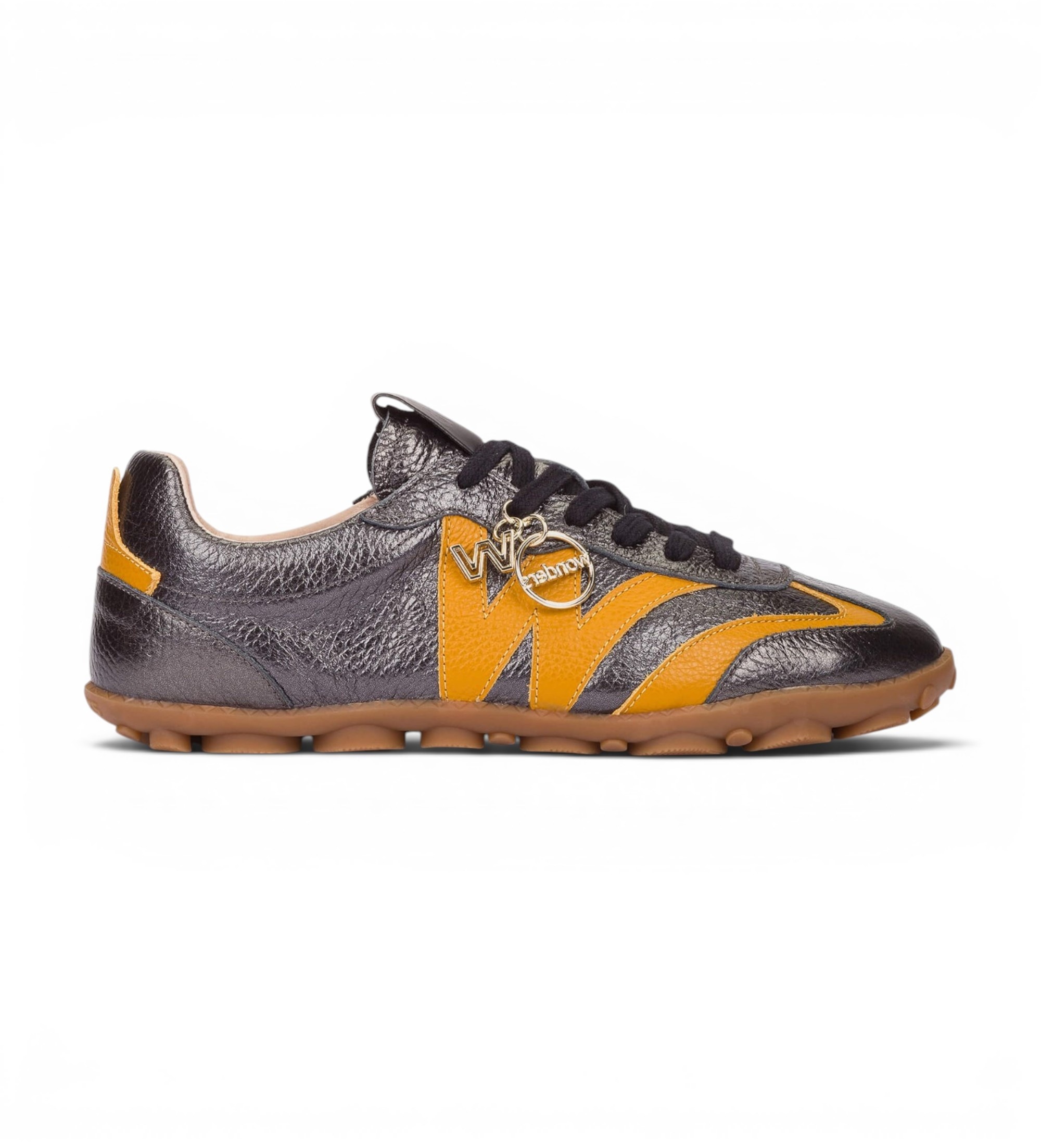 Wonders für Damen. AP-2105 Leder-Sneaker Nysa 05 grau (39), Wohnung, Schnürsenkel, Lässig