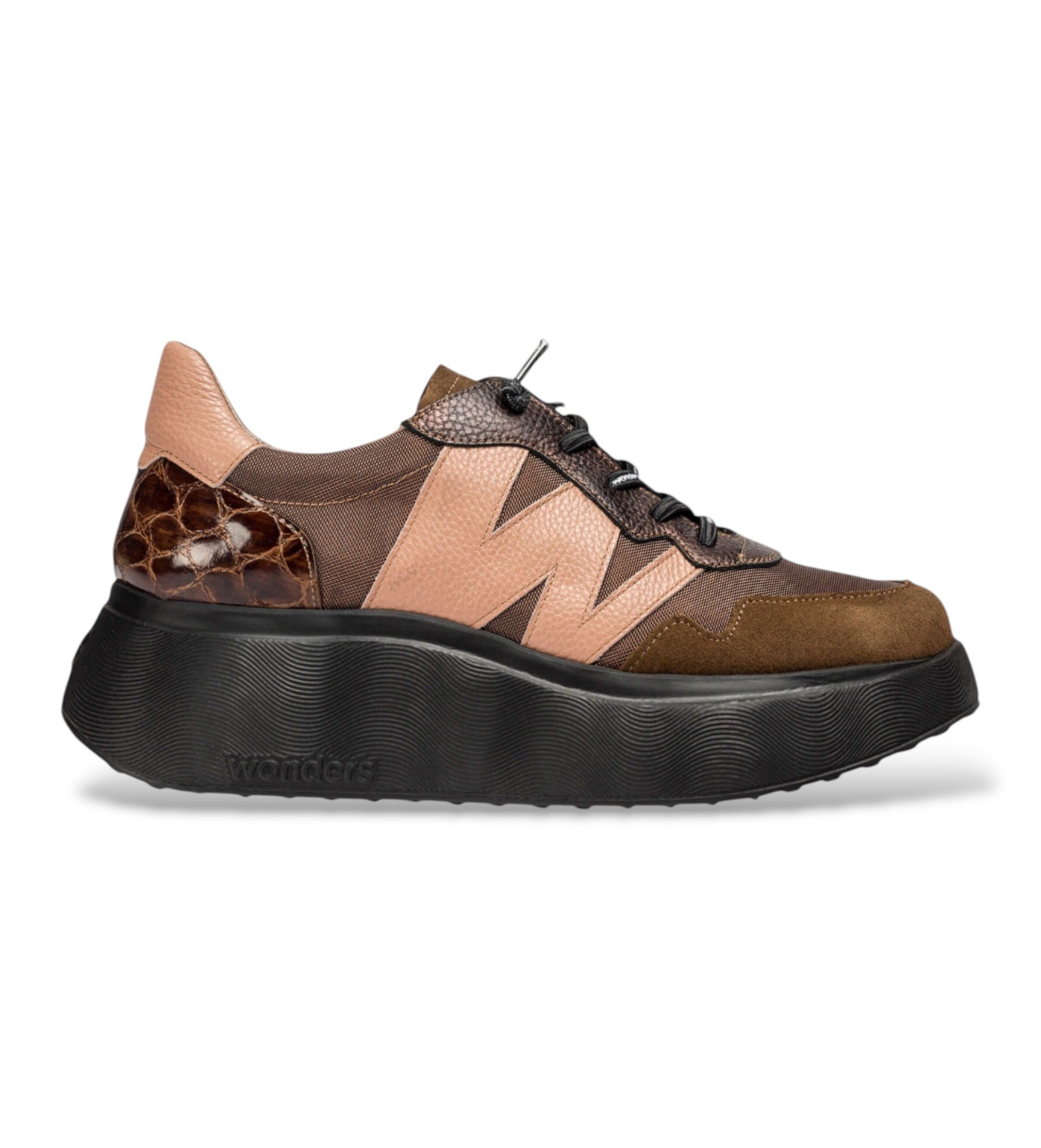 Wonders für Damen. A-3631_941_12050 Roma 31 Sneakers Braun (40), Wohnung, Schnürsenkel, Lässig