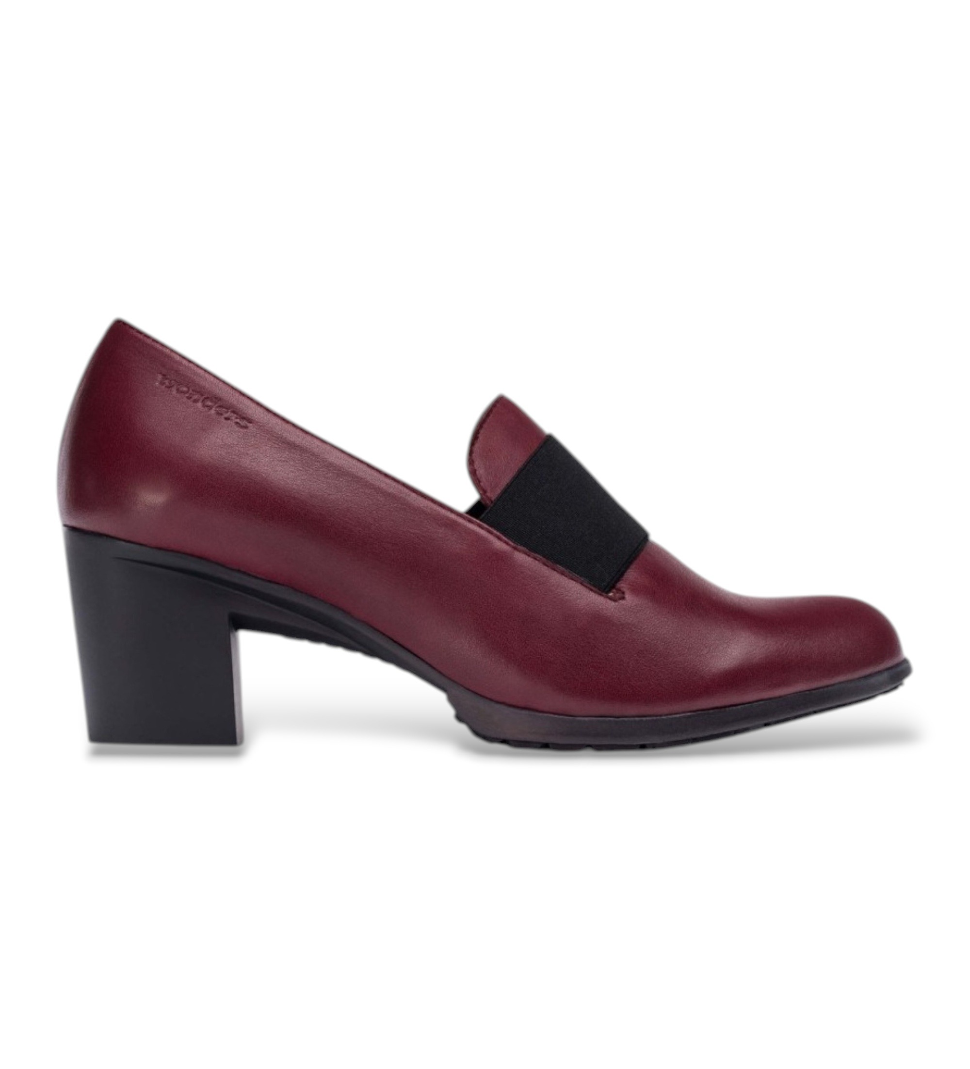 Wonders für Damen. G-4748_5466_9834 Elastische Lederschuhe Burgunderrot (40), 5 bis 8 cm, Keine, Lässig, Kastanienbraun, Klassisch