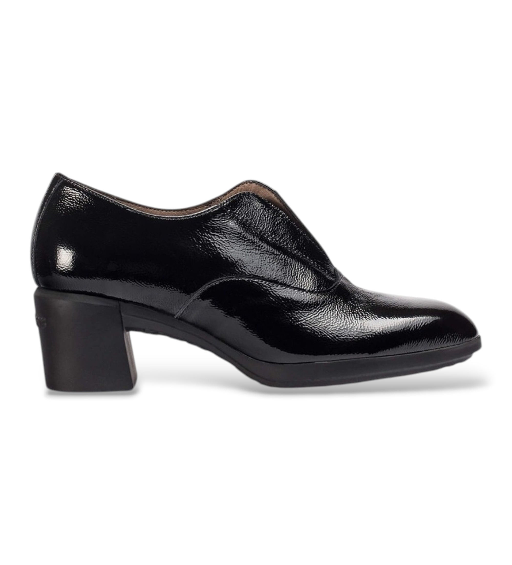 Wonders für Damen. H-6704_2024_5792 Lederschuhe Reghost 04 Schwarz (38), 3 bis 5 cm, Keine, Lässig, Klassisch, Lackleder