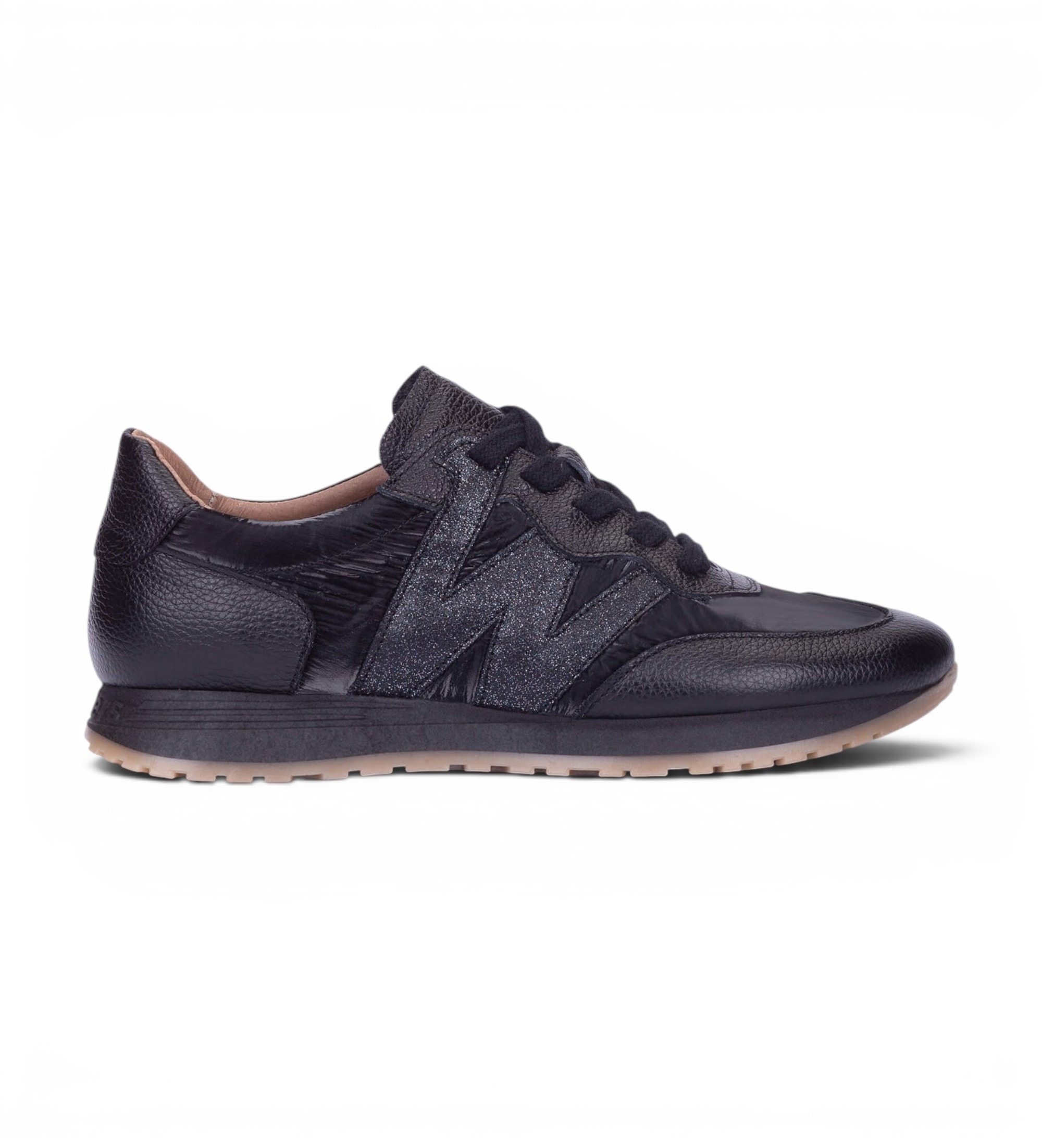 Wonders für Damen. A-4810 Leder-Sneaker Tot schwarz (40), Wohnung, Schnürsenkel, Lässig