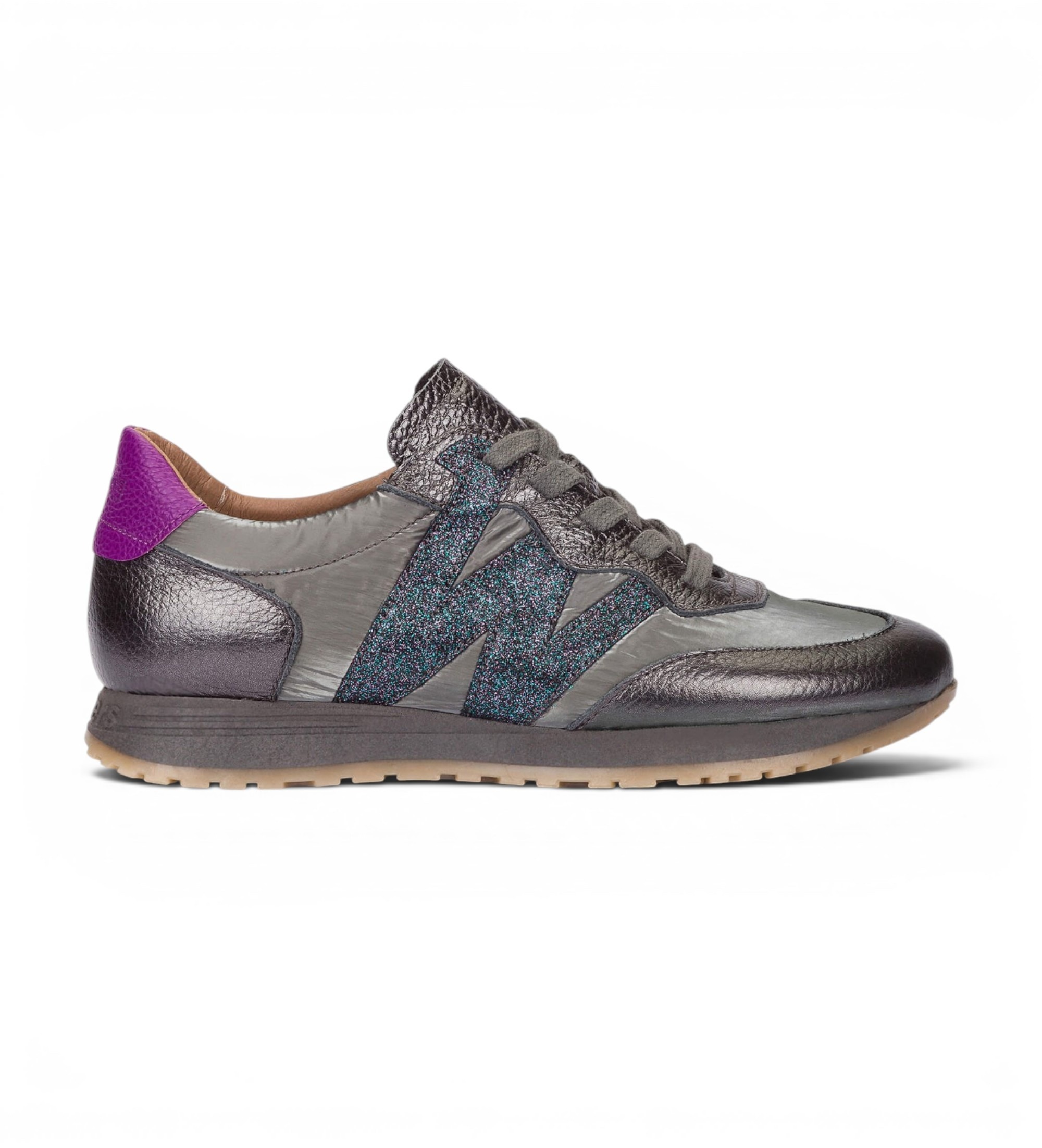 Wonders für Damen. A-4810 Leder-Sneaker Tot grau (37), Wohnung, Schnürsenkel, Lässig