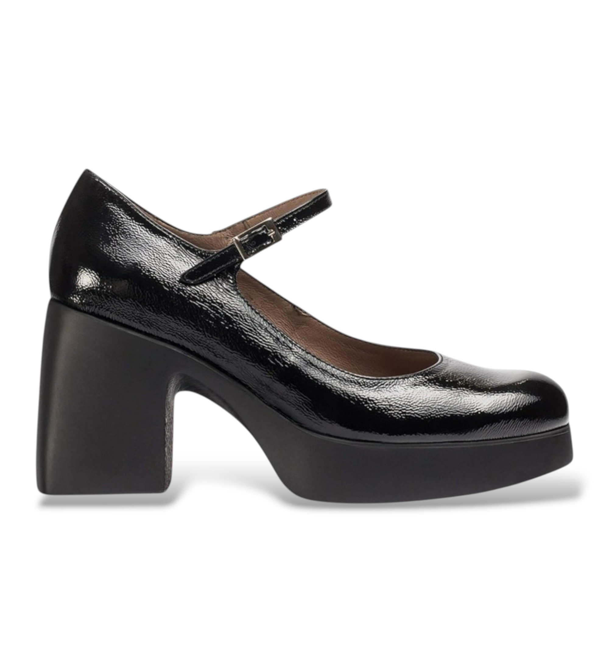Wonders für Damen. H-4940_2024_5792 Leder Damenschuhe Schwarz (38), 5 bis 8 cm, Schnalle, Lässig