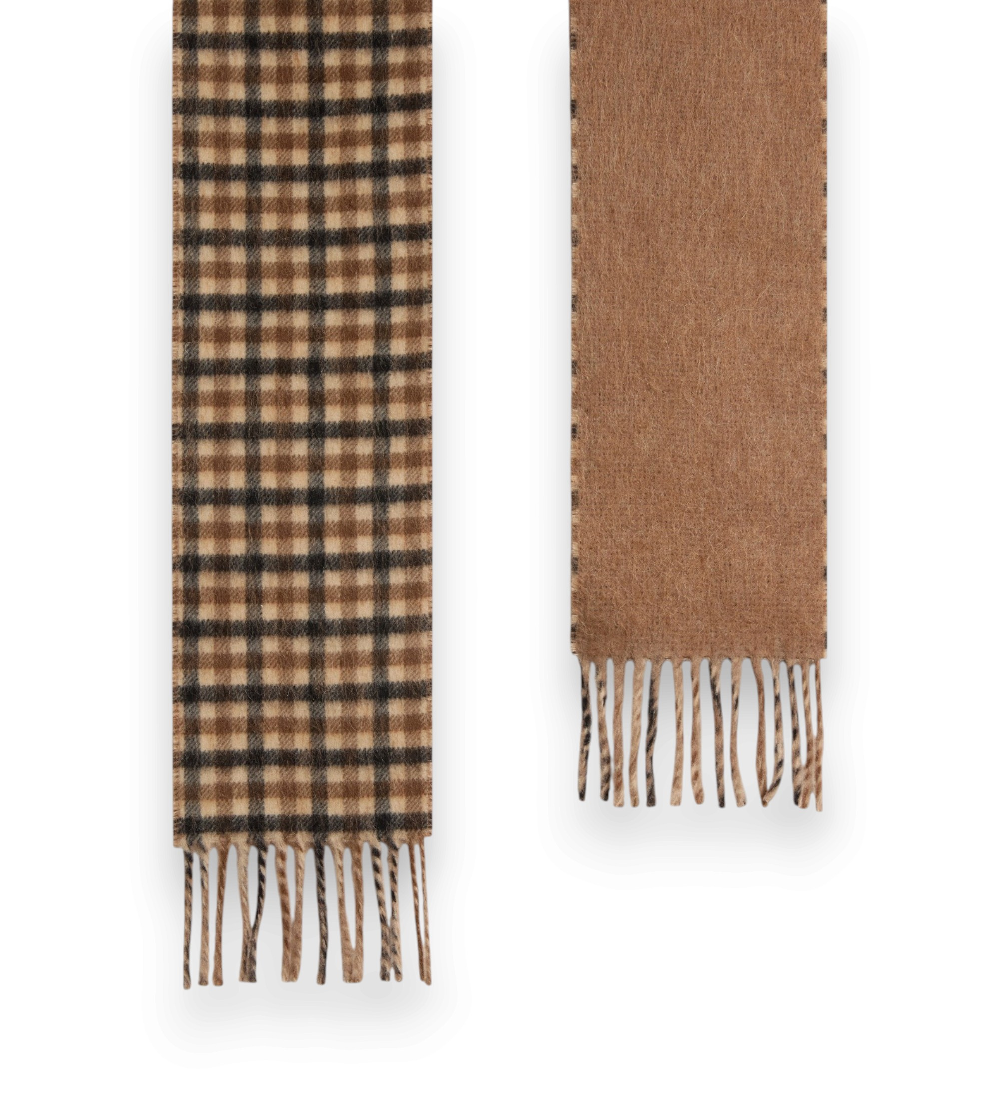 Woolrichvoor vrouwen. CFWWAC2046FRUT5548 Geruite sjaal bruin (OSFA), Casual, Wol