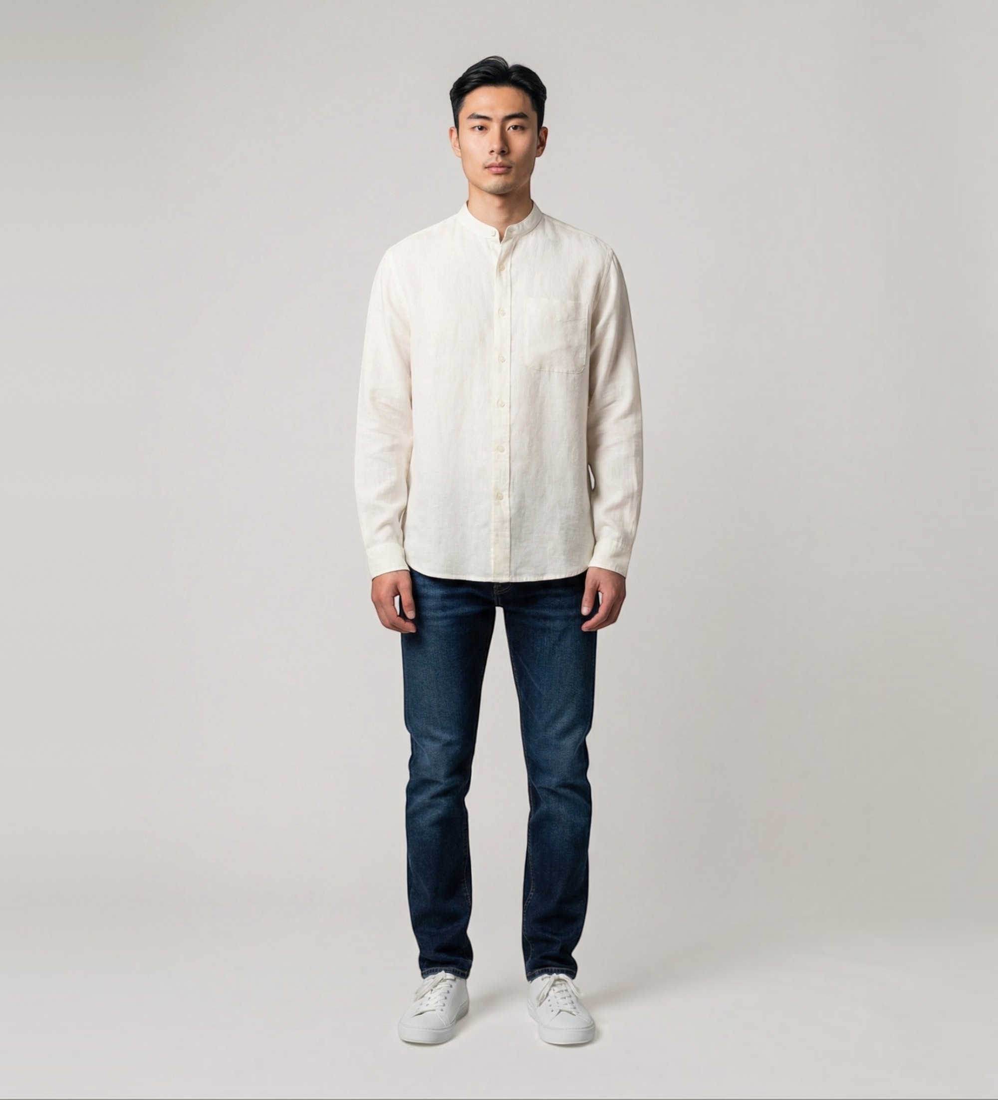 Woolrich für Herren. CFWOSI2034MRUT5284 Weißes Leinenbandhemd (S), Lässig, Klassisch, Langarm