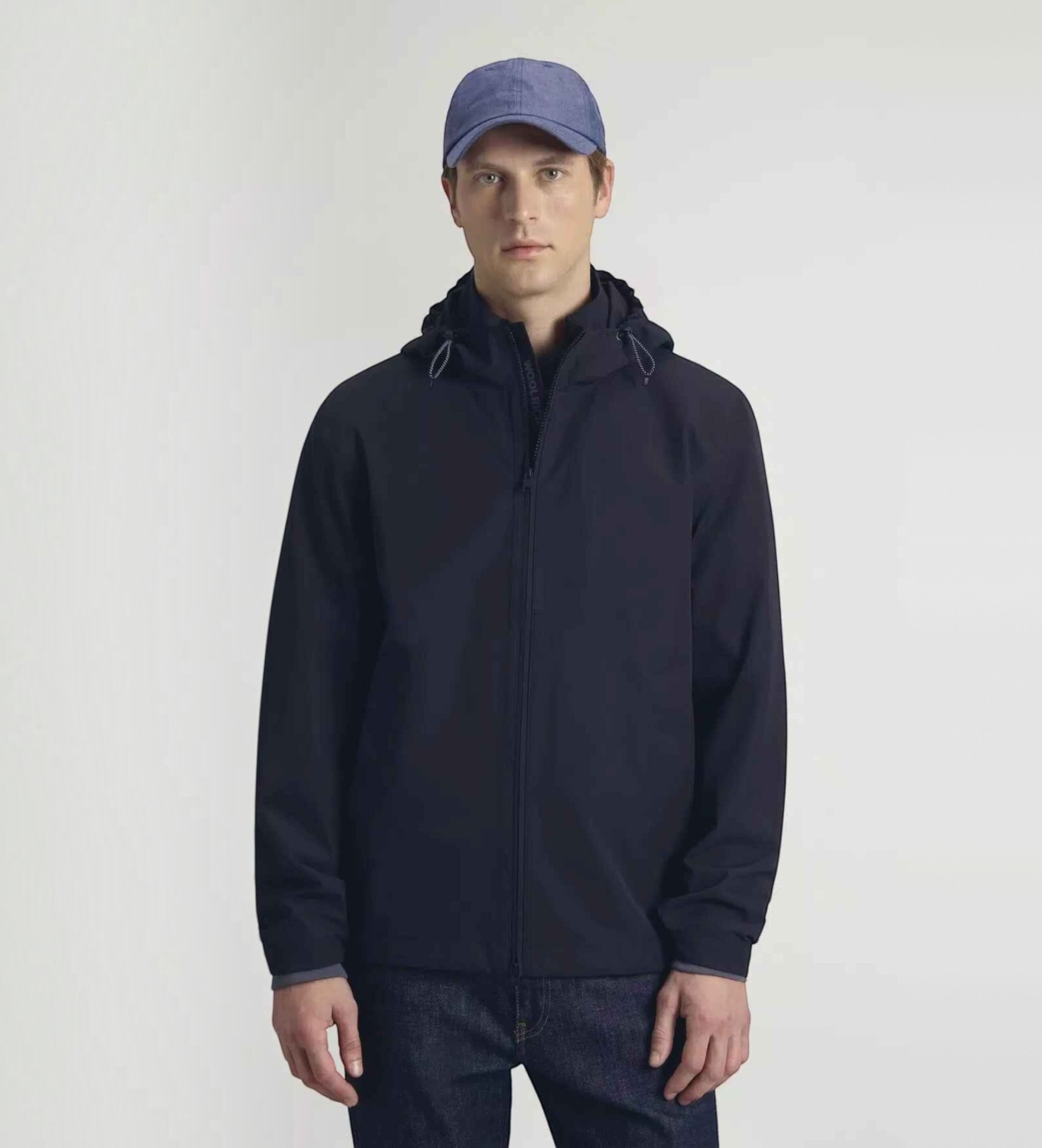 Woolrich für Herren. CFWOOU2130MRUT4018 Pazifik-Jacke aus zweilagigem Stoff in navy (M), Lässig, Polyester, Marine