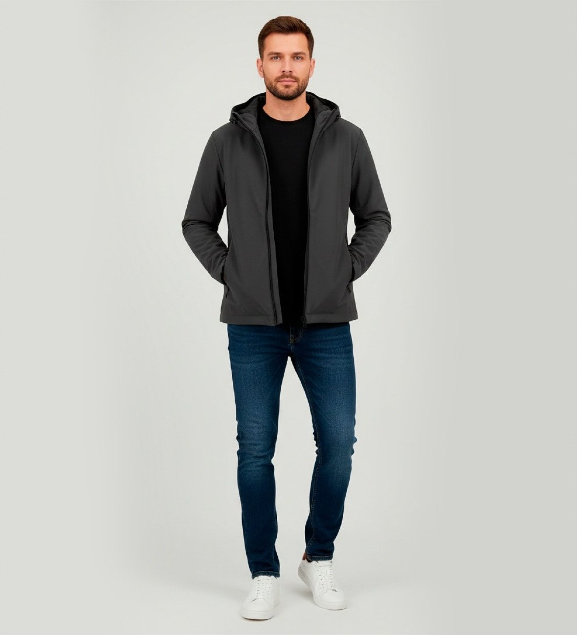 Woolrich für Herren. CFWOOU1047MRUT3496 Pacific Soft Shell Jacke schwarz (M), Lässig, Polyamid