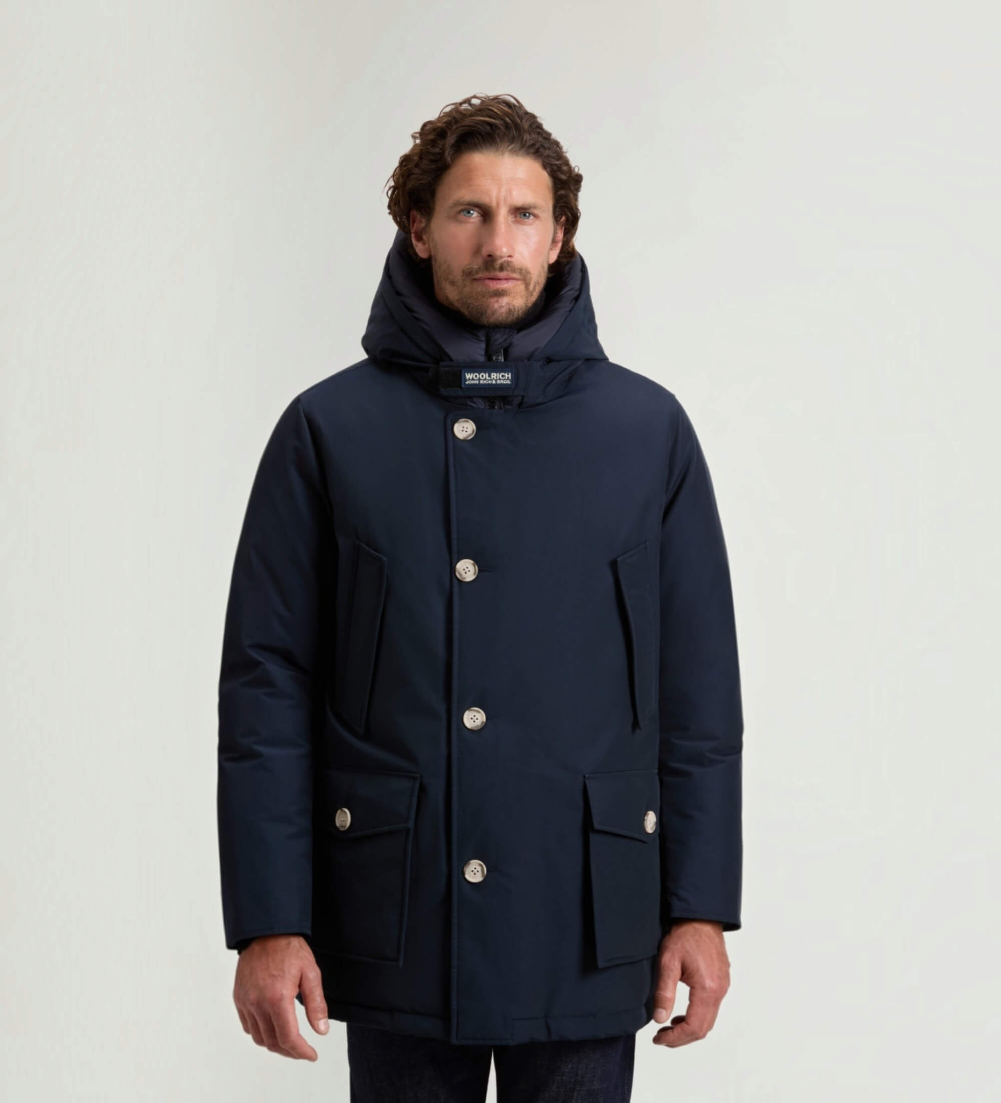 Woolrichvoor mannen. CFWOOU0483MBUT0001 Marineblauwe Arctic parka (XXL), Casual, Katoen, Polyester