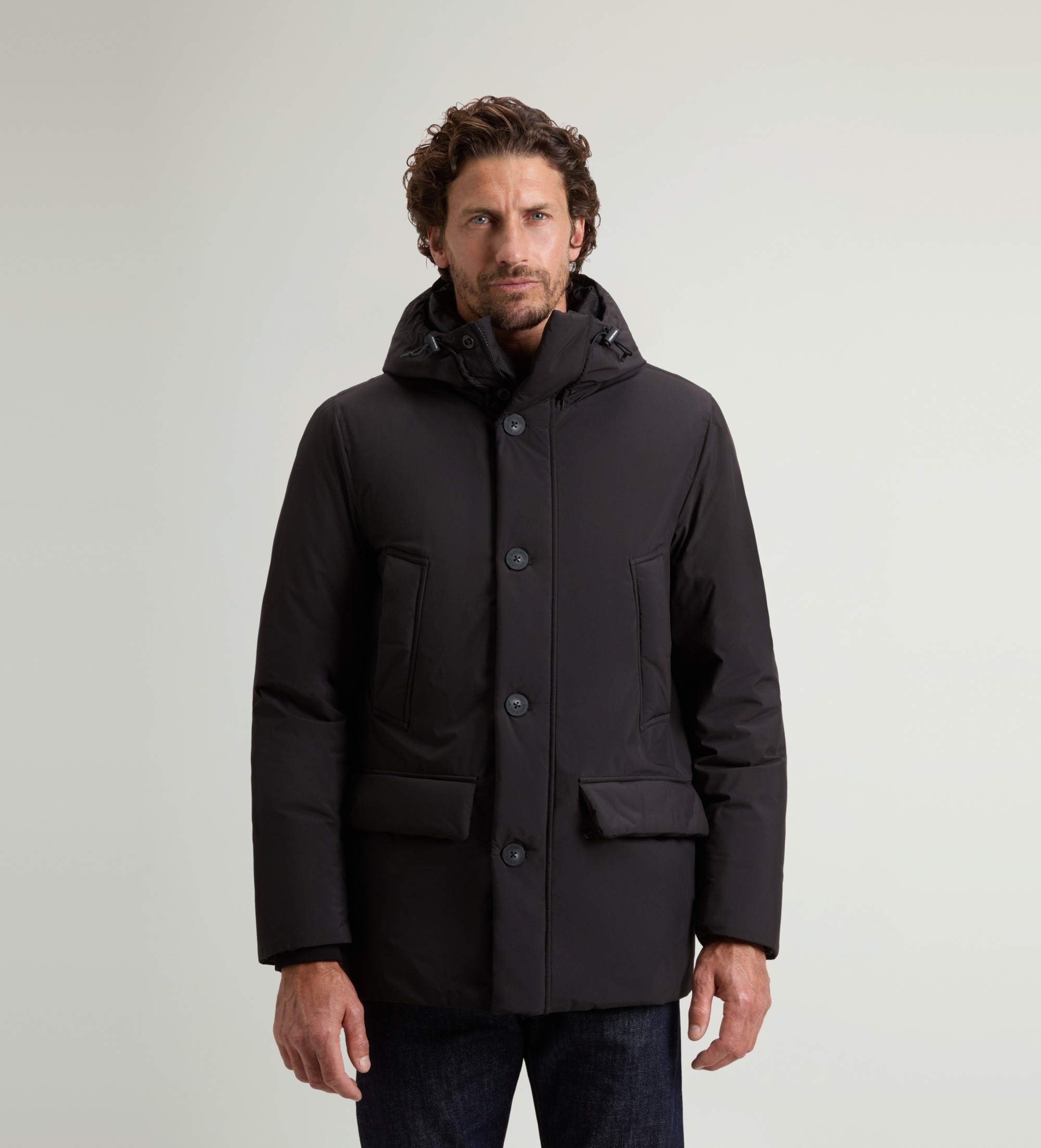 Woolrich für Herren. CFWOOU2092MRUT5182 Arctic Cloud Parka mit Kapuze (S), Schwarz, Lässig, Polyester