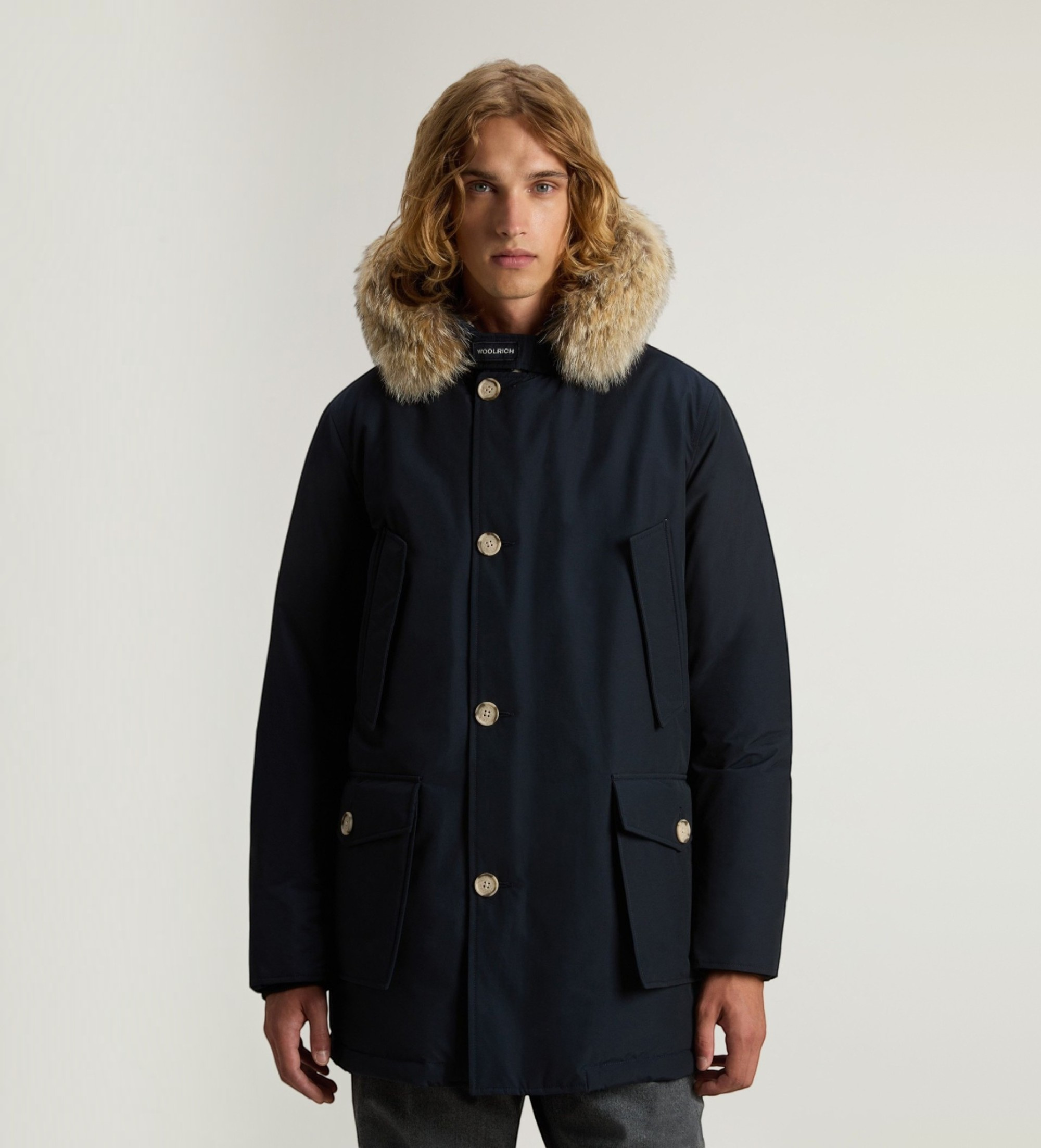 Woolrich für Herren. CFWOOU0482MHUT0001 Arctic Parka navy (S), Lässig, Baumwolle, Marine