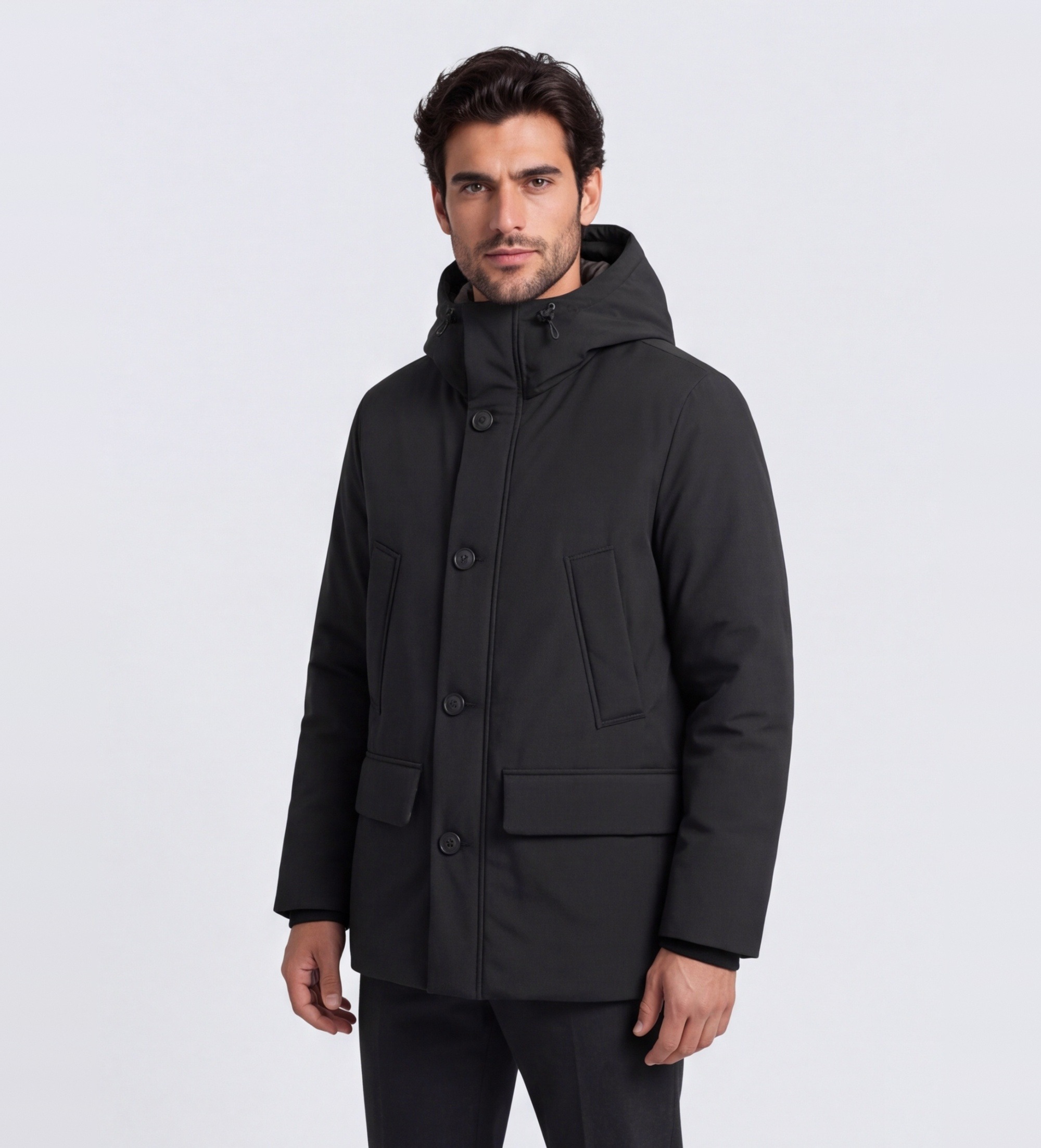 Woolrichvoor mannen. CFWOOU2092MBUT5182 Zwarte Cloud Arctic parka (XL), Casual, Polyester
