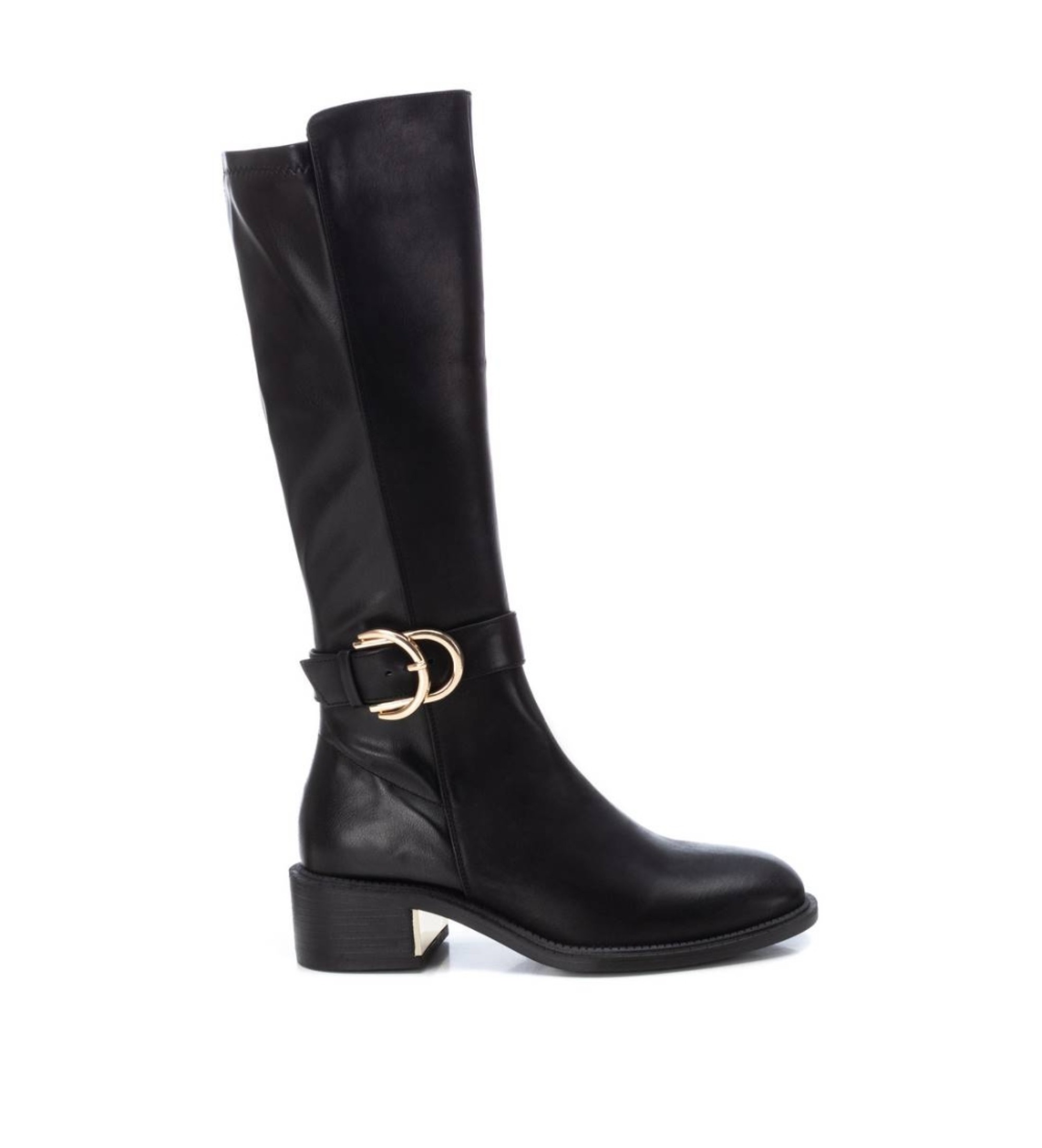Xti für Damen. 14310001-NEGRO Women's Stiefel 143100 schwarz (37), Wohnung, Reißverschluss, Lässig