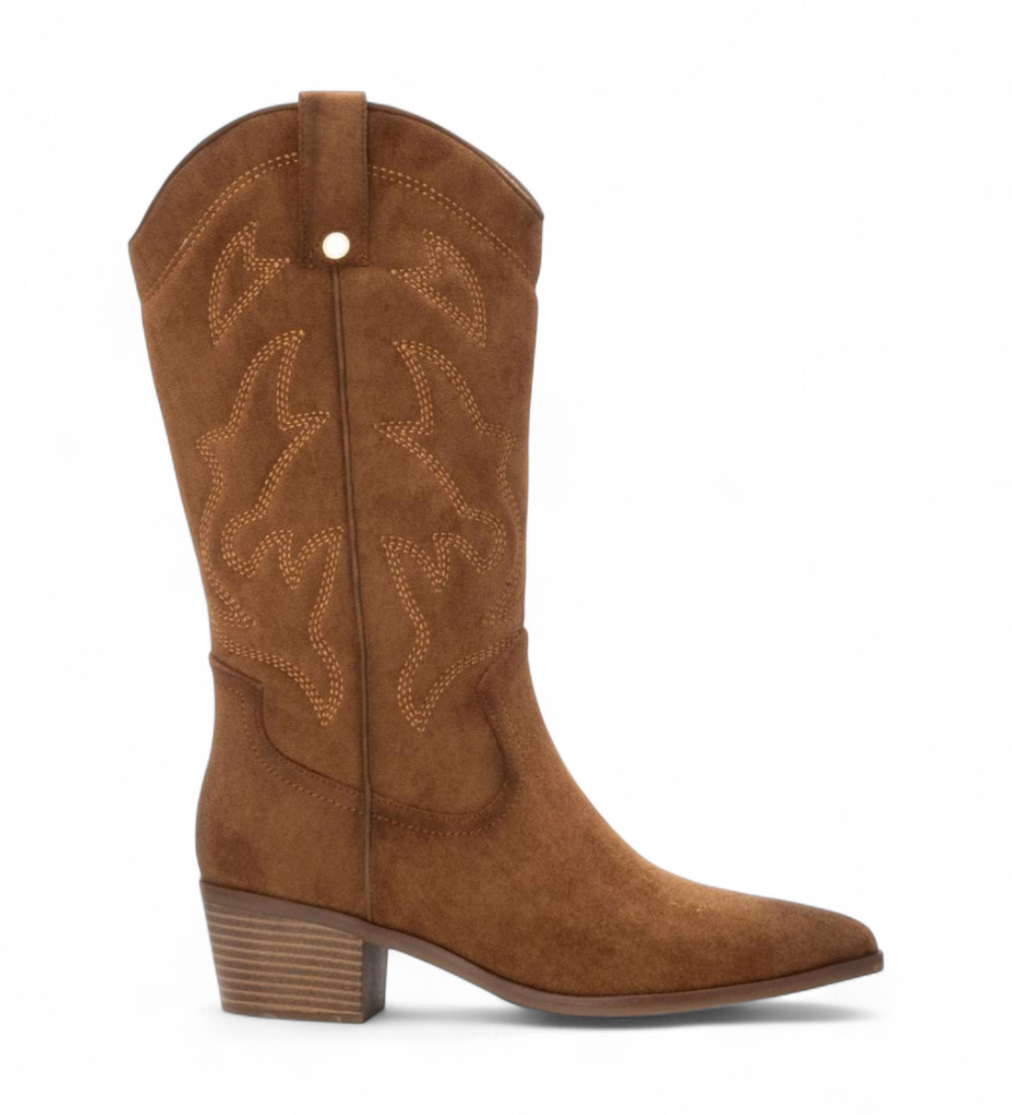 Xti für Damen. 14430802-CAMEL Stiefel 144308 braun (36), 3 bis 5 cm, Reißverschluss, Lässig
