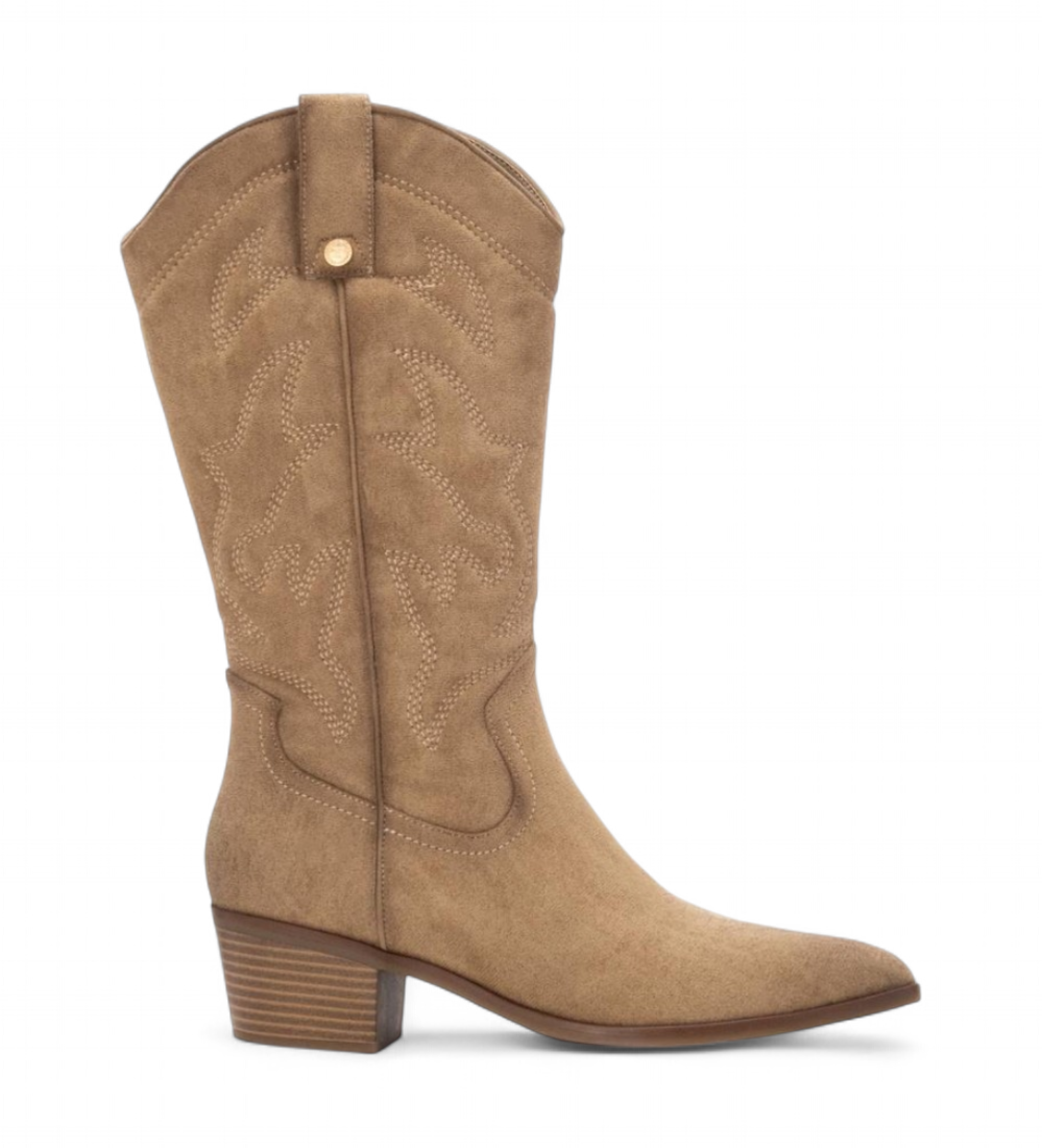 Xti für Damen. 14430803-BEIGE Stiefel 144308 beige (41), 3 bis 5 cm, Reißverschluss, Lässig
