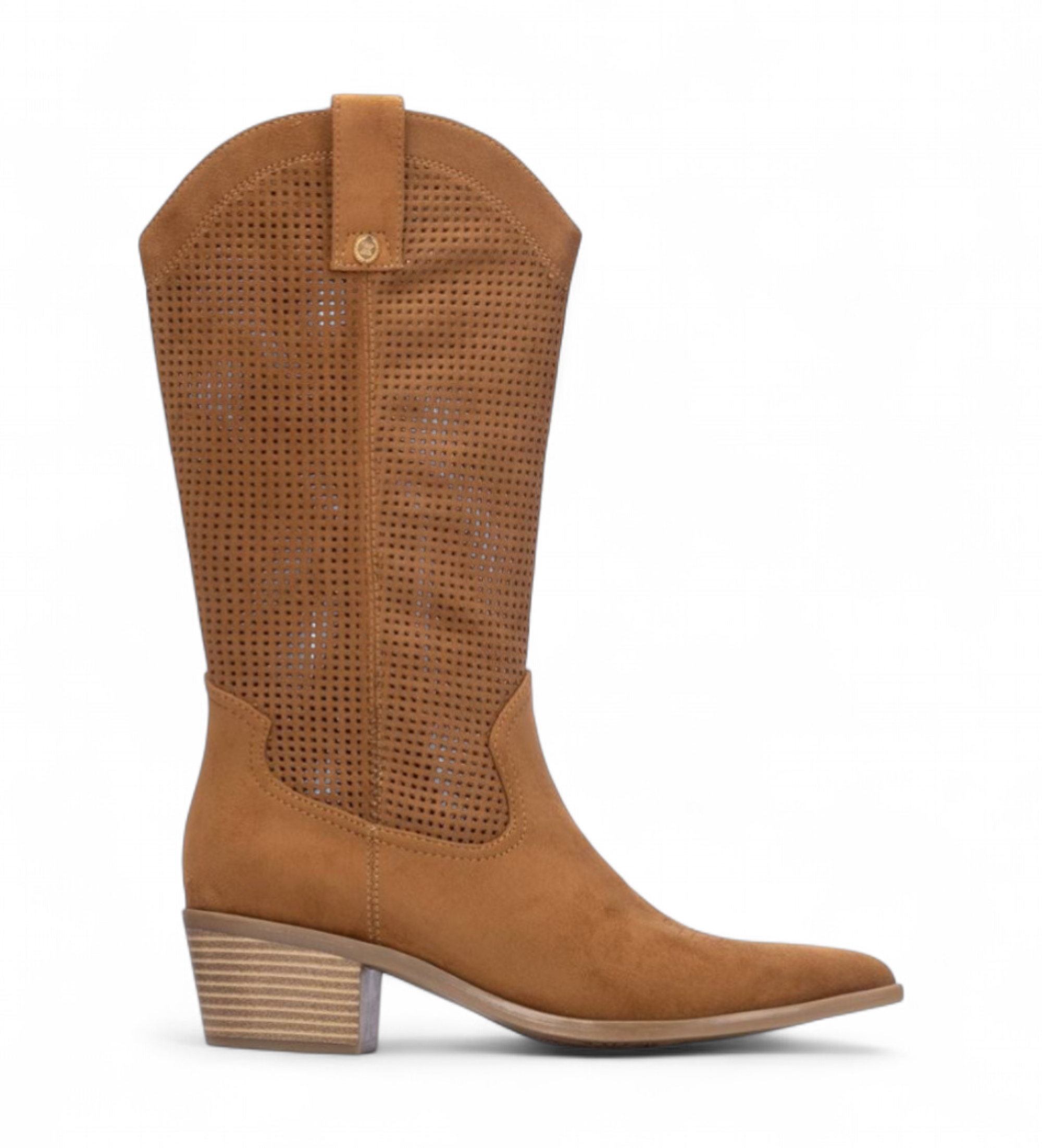Xti für Damen. 14547302-CAMEL Stiefel 145473 braun (37), 3 bis 5 cm, Reißverschluss, Lässig