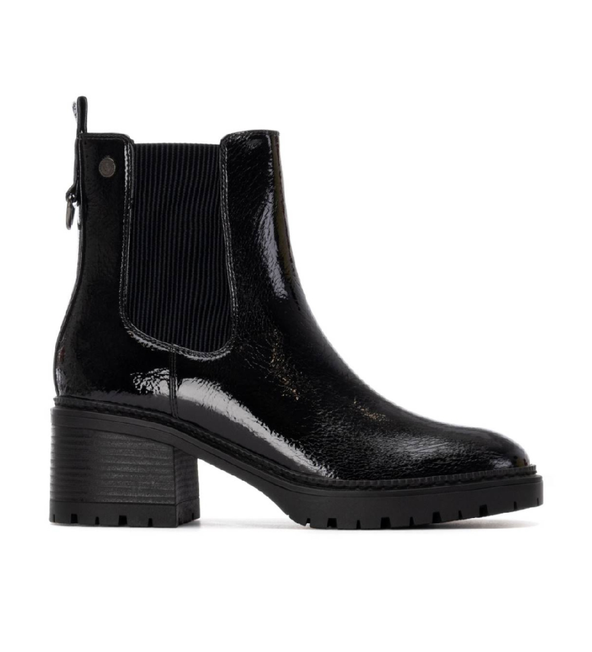 Xti für Damen. 14427701-NEGRO Stiefelette 144277 schwarz (39), 3 bis 5 cm, Reißverschluss, Lässig