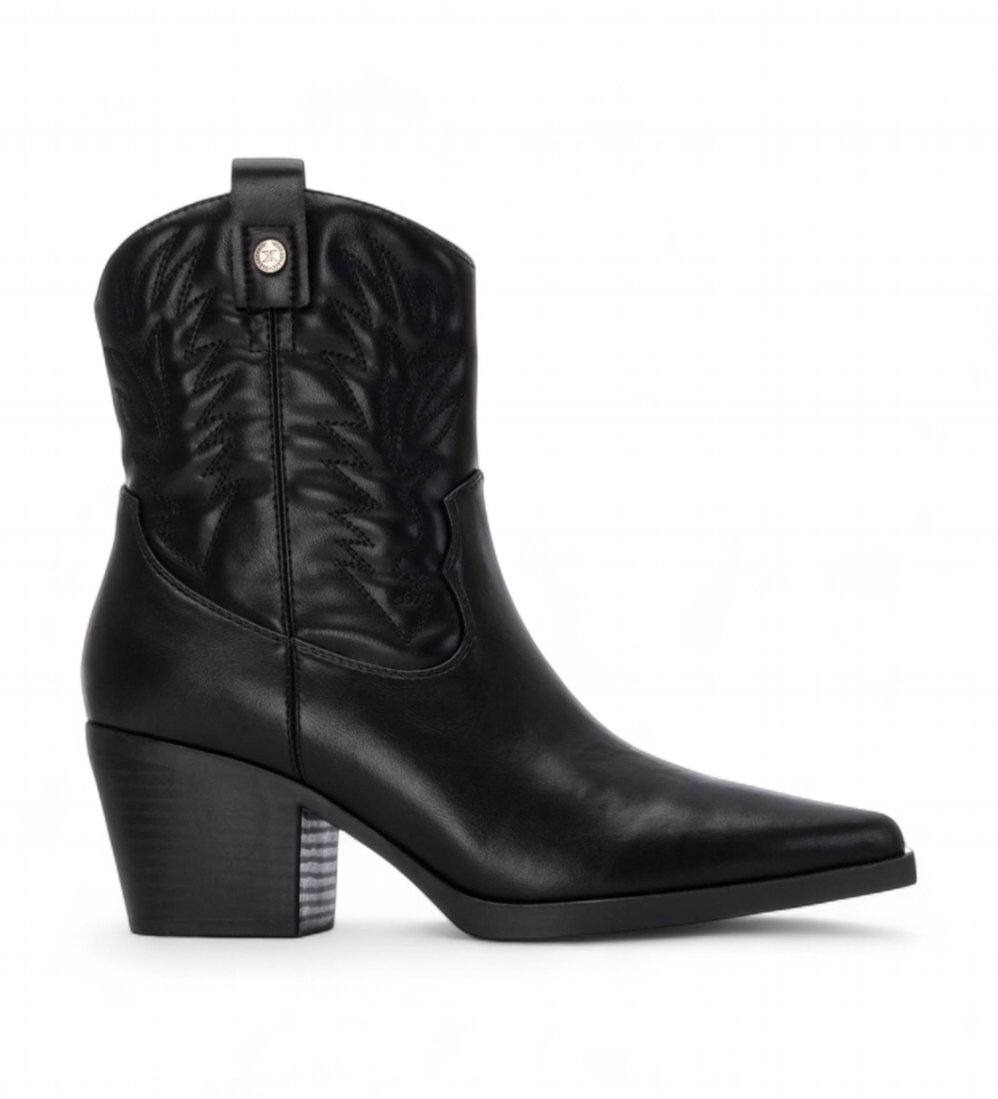 Xti für Damen. 14430501-NEGRO Stiefelette 144305 schwarz (37), 5 bis 8 cm, Reißverschluss, Lässig
