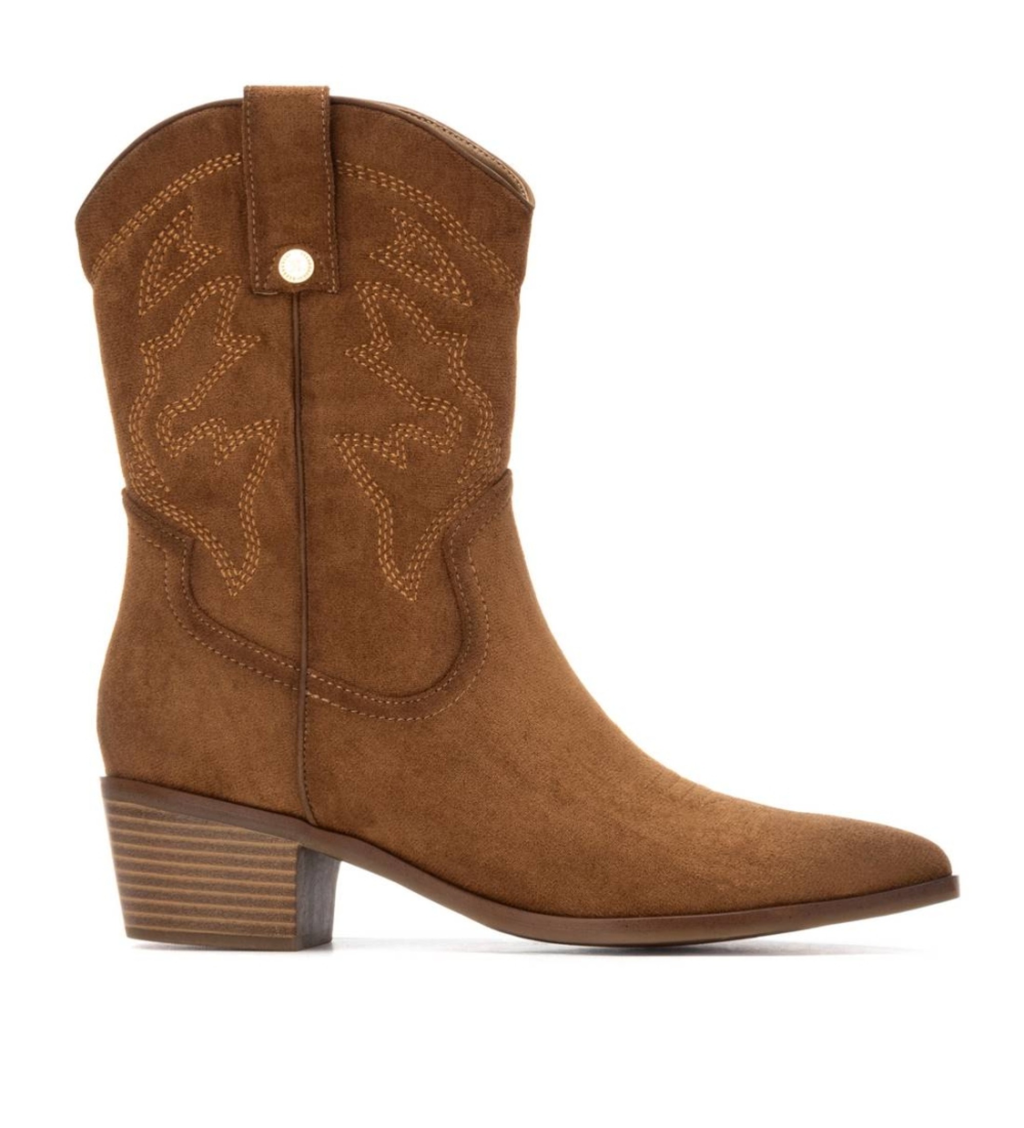 Xti für Damen. 14430702-CAMEL Stiefel 144307 braun (36), 3 bis 5 cm, Reißverschluss, Lässig