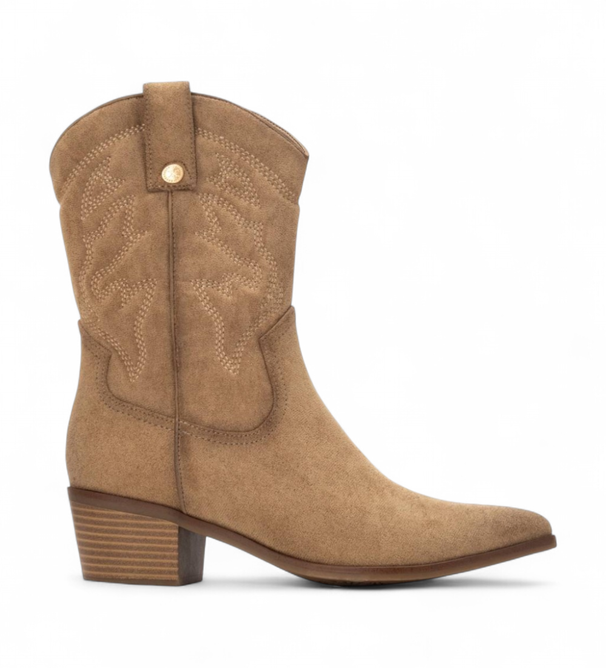 Xti für Damen. 14430703-BEIGE Stiefel 144307 braun (41), 3 bis 5 cm, Reißverschluss, Lässig