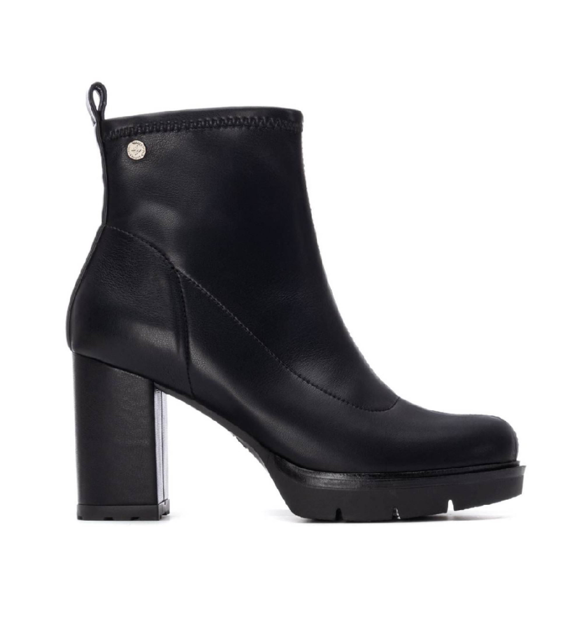 Xti für Damen. 14473501-NEGRO Stiefelette 144735 schwarz (39), 8 bis 10 cm, Reißverschluss, Lässig