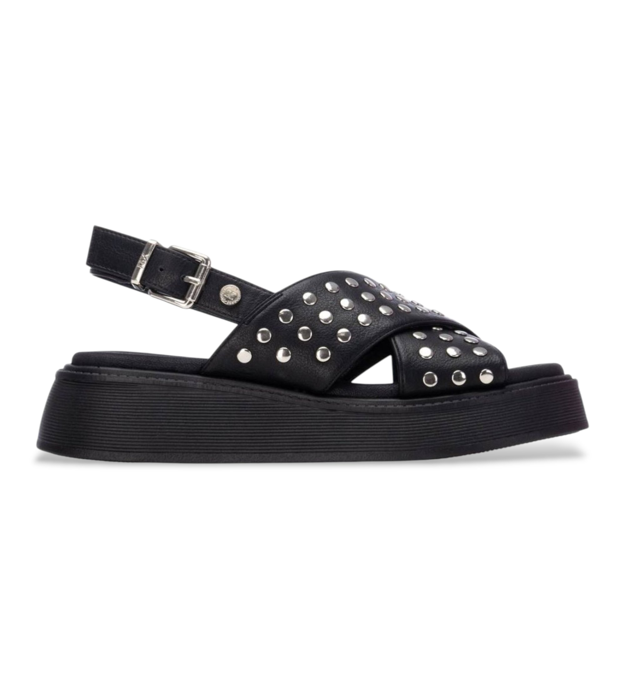 Xti für Damen. 14523901-NEGRO Sandalen 145239 schwarz (39), Wohnung, Schnalle, Lässig, Sportlich