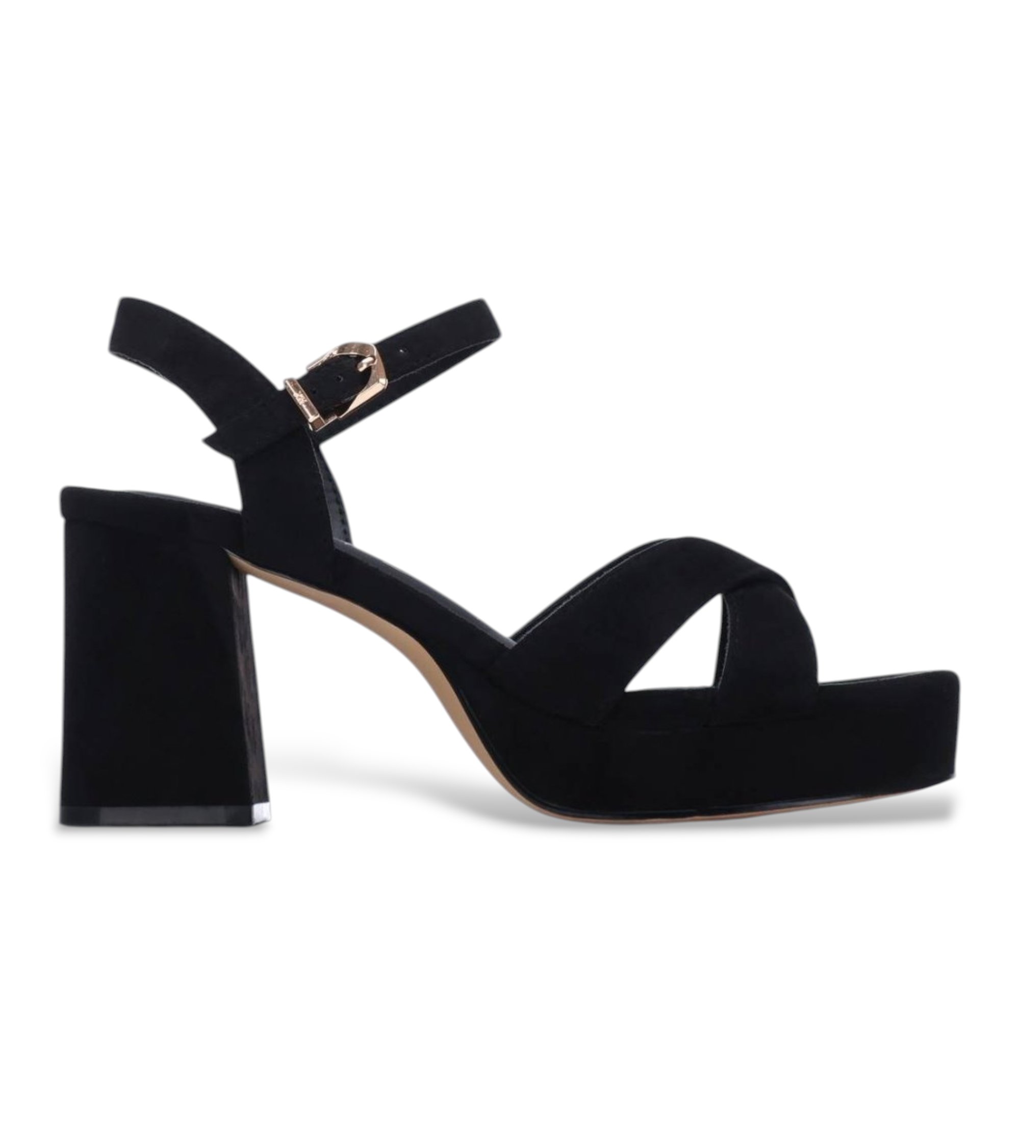 Xti für Damen. 14528801-NEGRO Sandalen 145288 schwarz (40), 5 bis 8 cm, Schnalle, Lässig, Klassisch