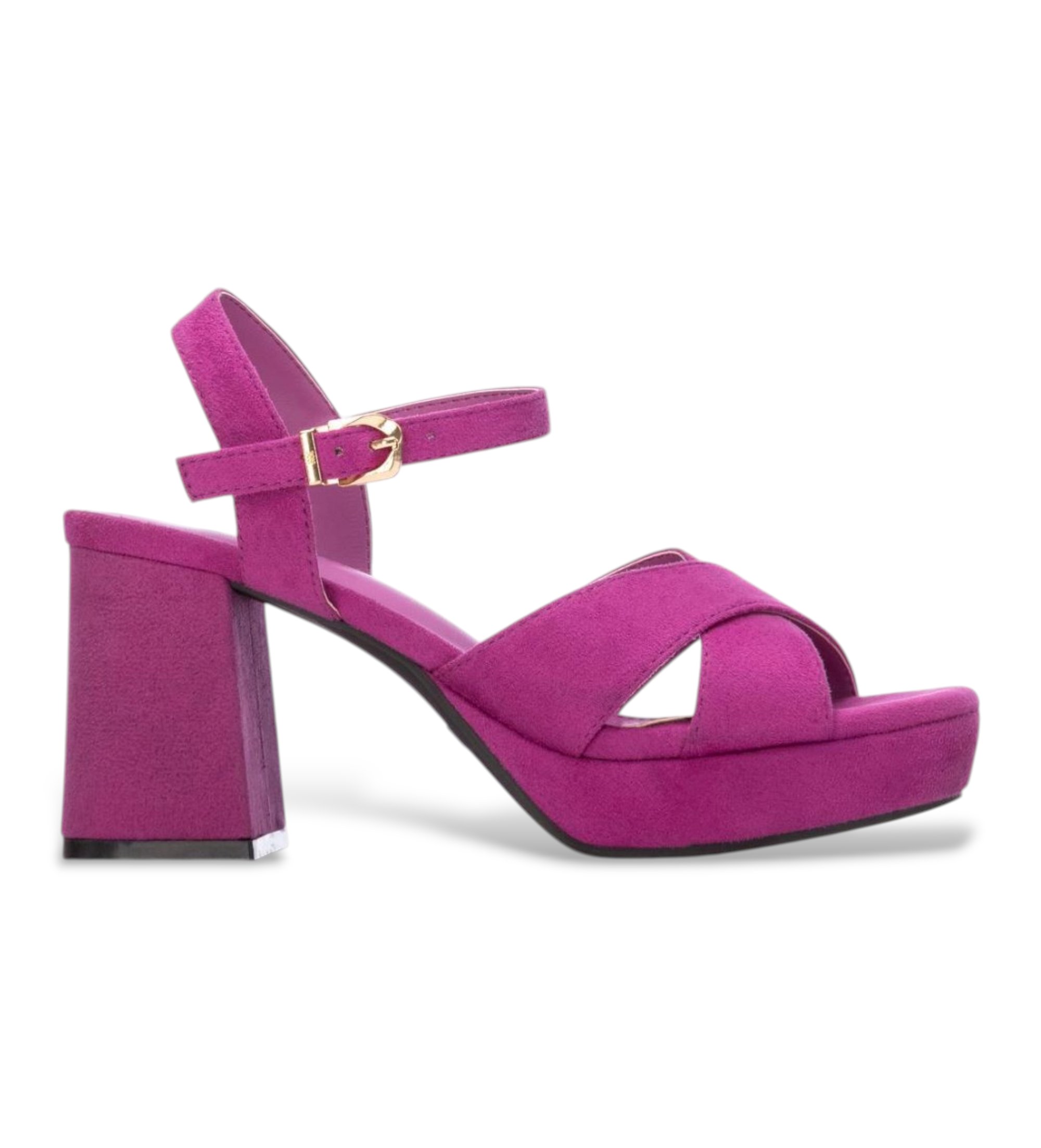 Xti für Damen. 14528803-FUCSIA Sandalen 145288 rosa (39), 5 bis 8 cm, Schnalle, Lässig, Party, Sportlich, Flieder