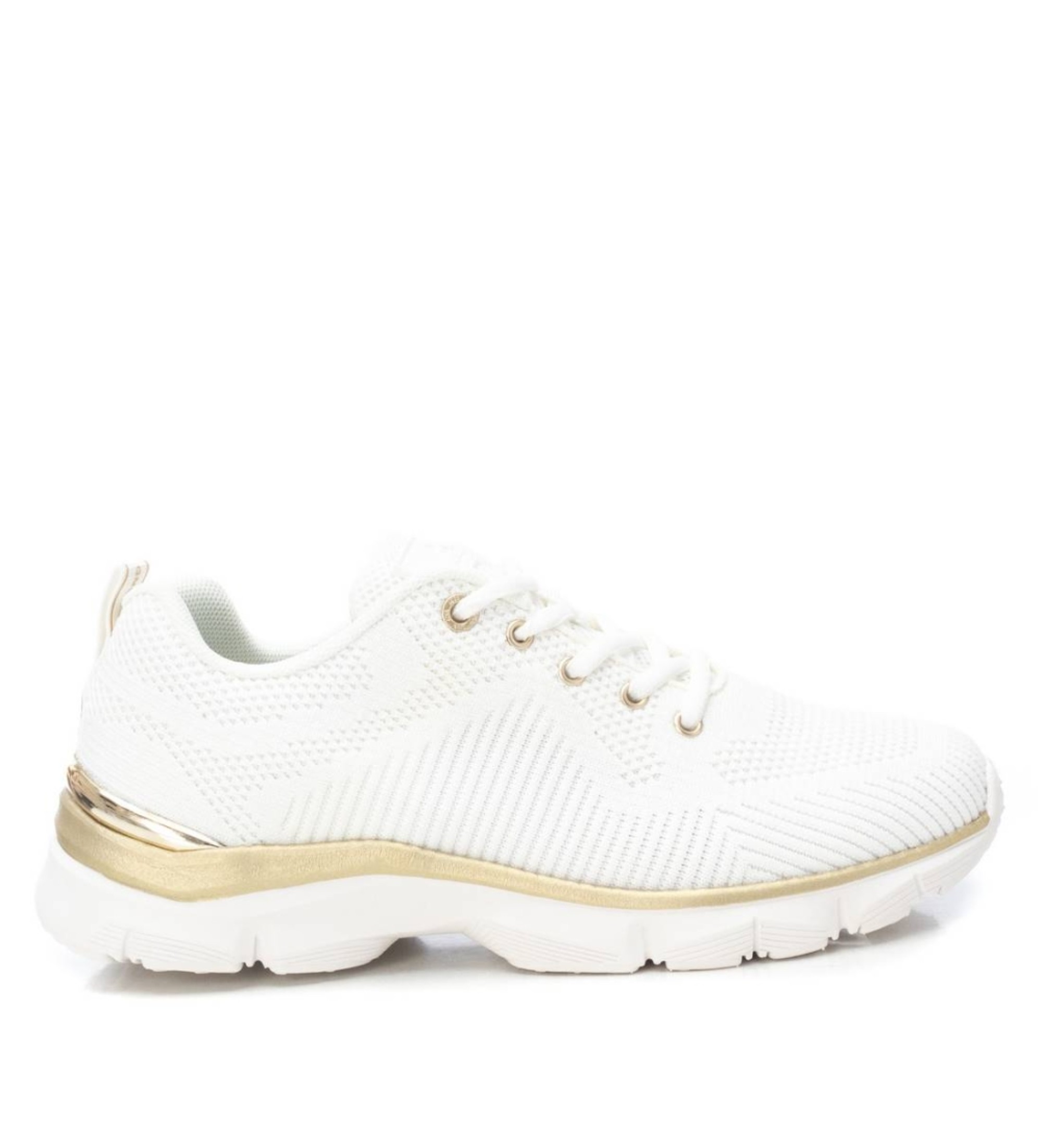 Xti für Damen. 14245201-BLANCO Turnschuhe 142452 weiß (37), Stoff, Wohnung, Schnürsenkel, Lässig