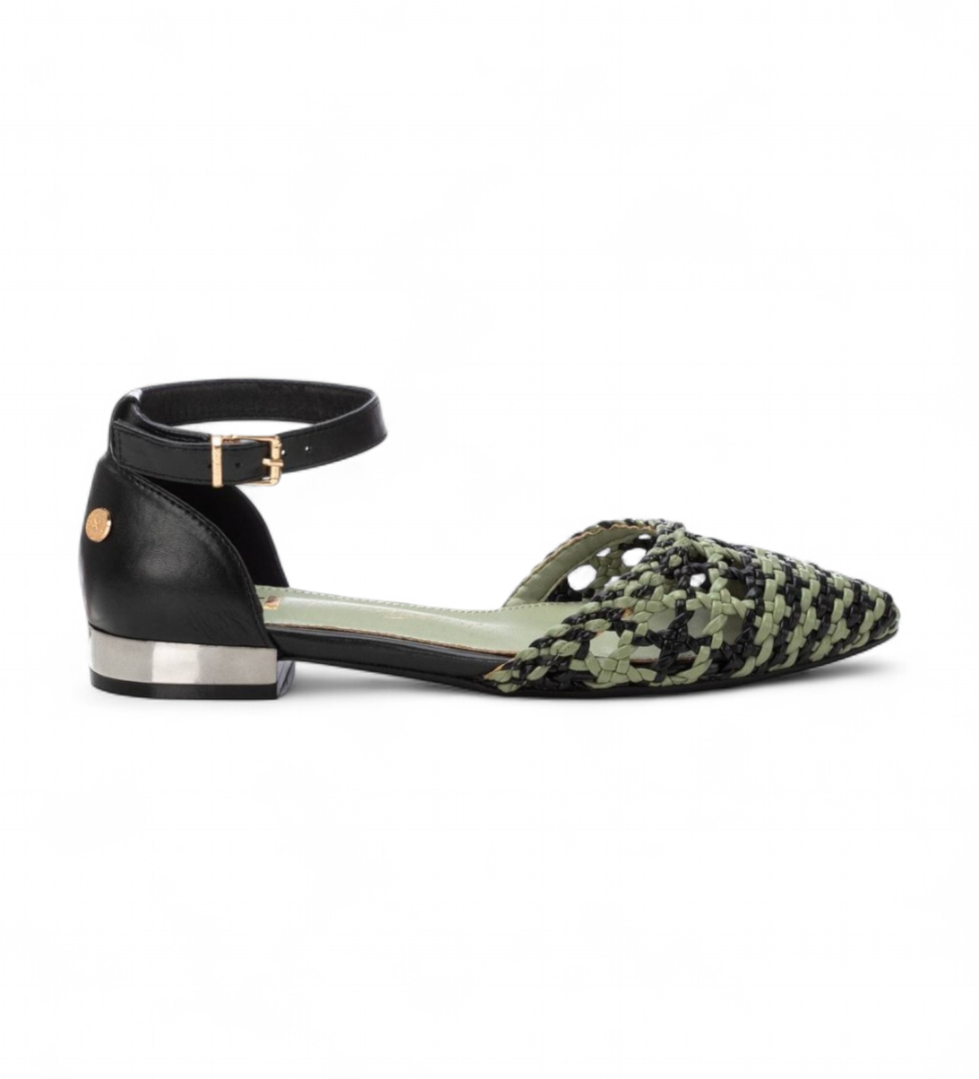 Xti für Damen. 14393702-KAKI Sandalen 143937 grün (41), Wohnung, 1 bis 3 cm, Schnalle, Lässig