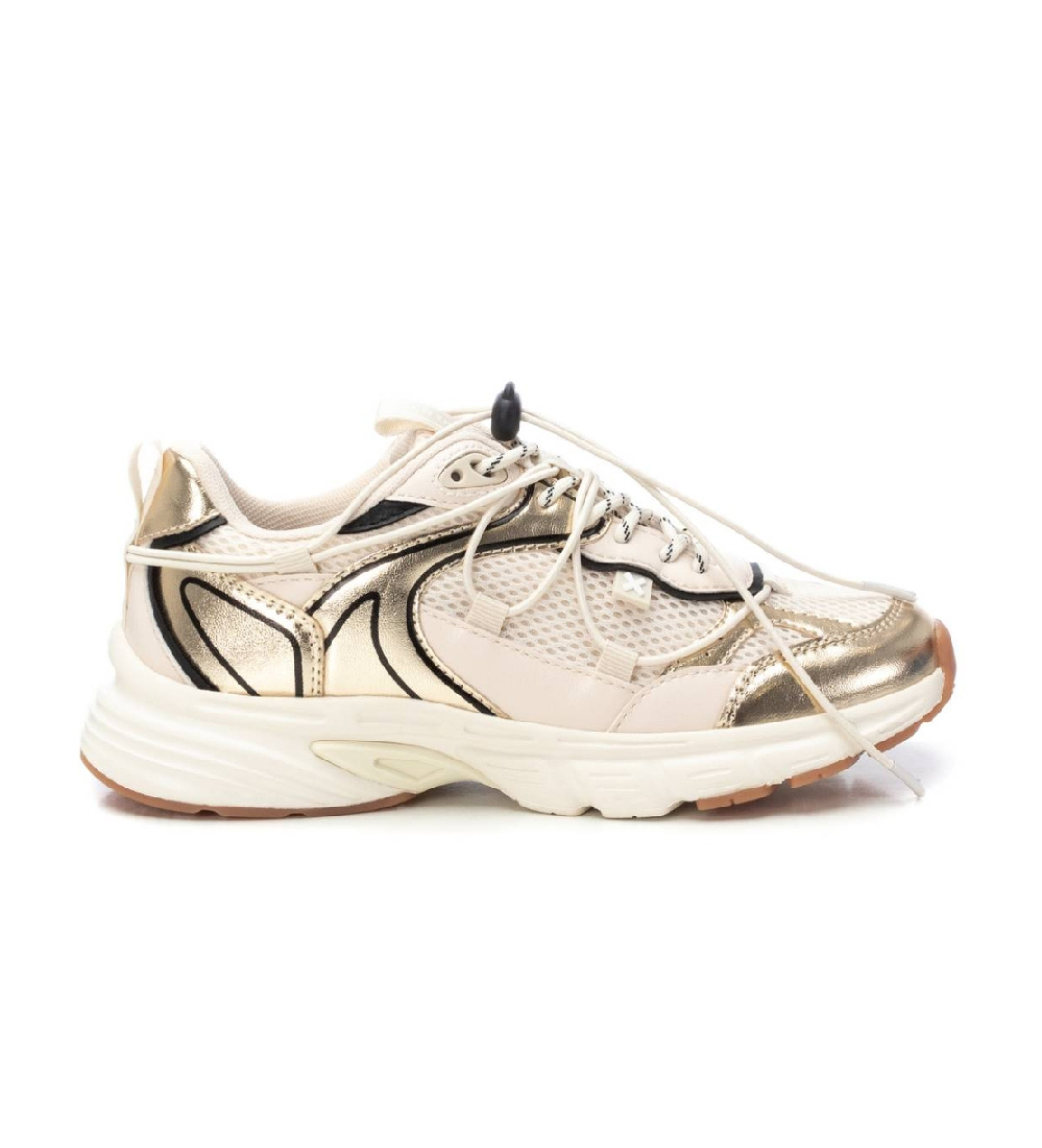 Xti für Damen. 14405202-ORO Turnschuhe 144052 gold (38), Wohnung, Schnürsenkel, Lässig, Sportlich, Multisport