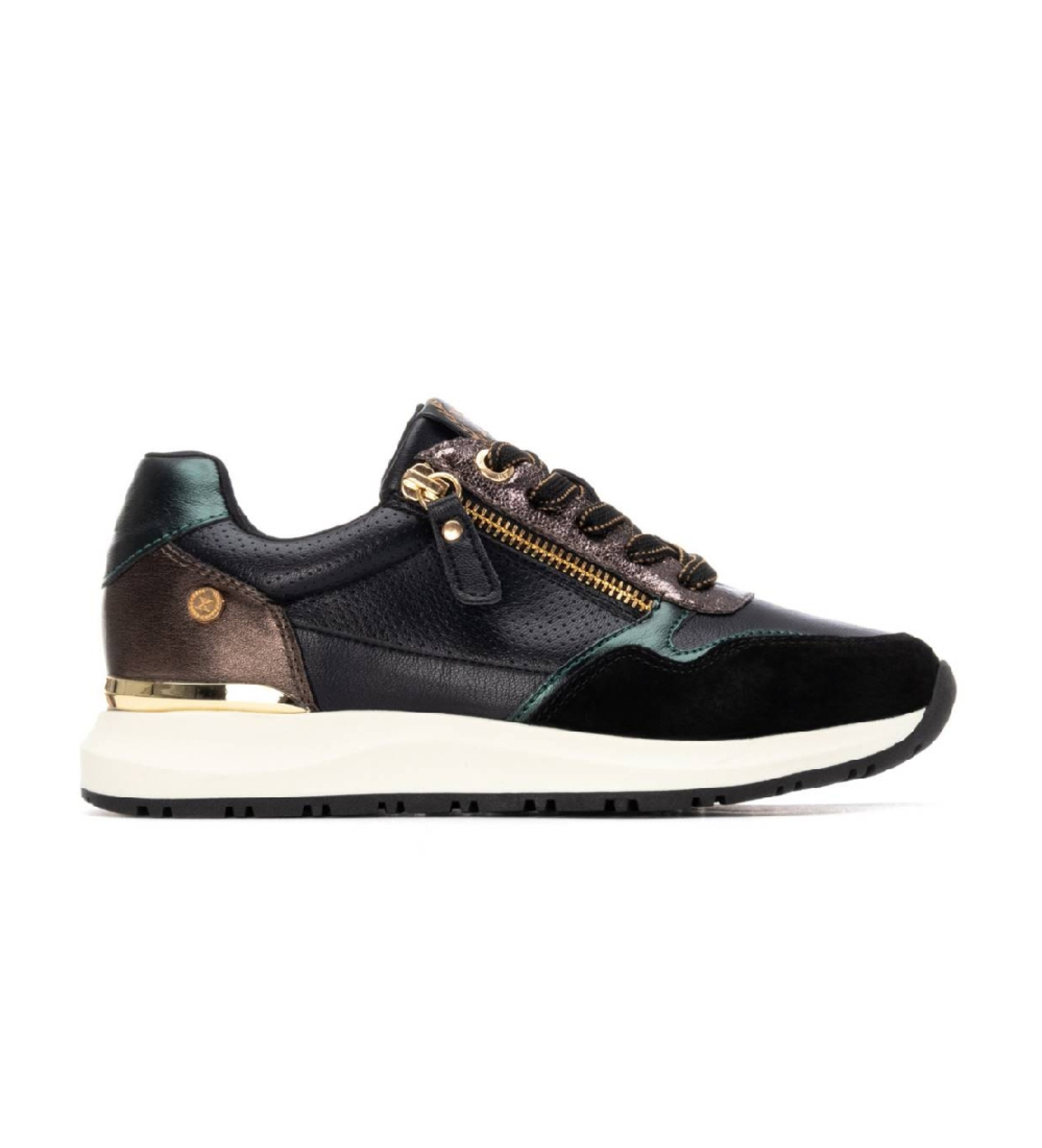 Xti für Damen. 14421801-NEGRO Turnschuhe 144218 schwarz (36), Wohnung, Reißverschluss, Lässig