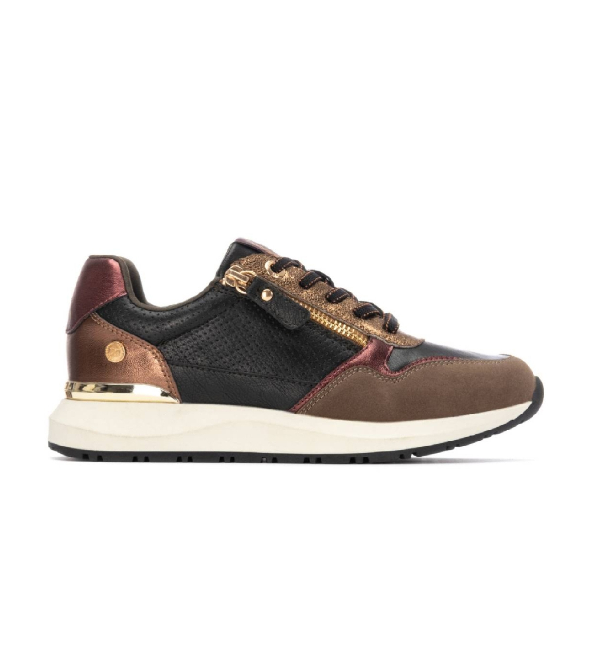 Xti für Damen. 14421803-KAKI Turnschuhe 144218 grün (36), Wohnung, Reißverschluss, Lässig
